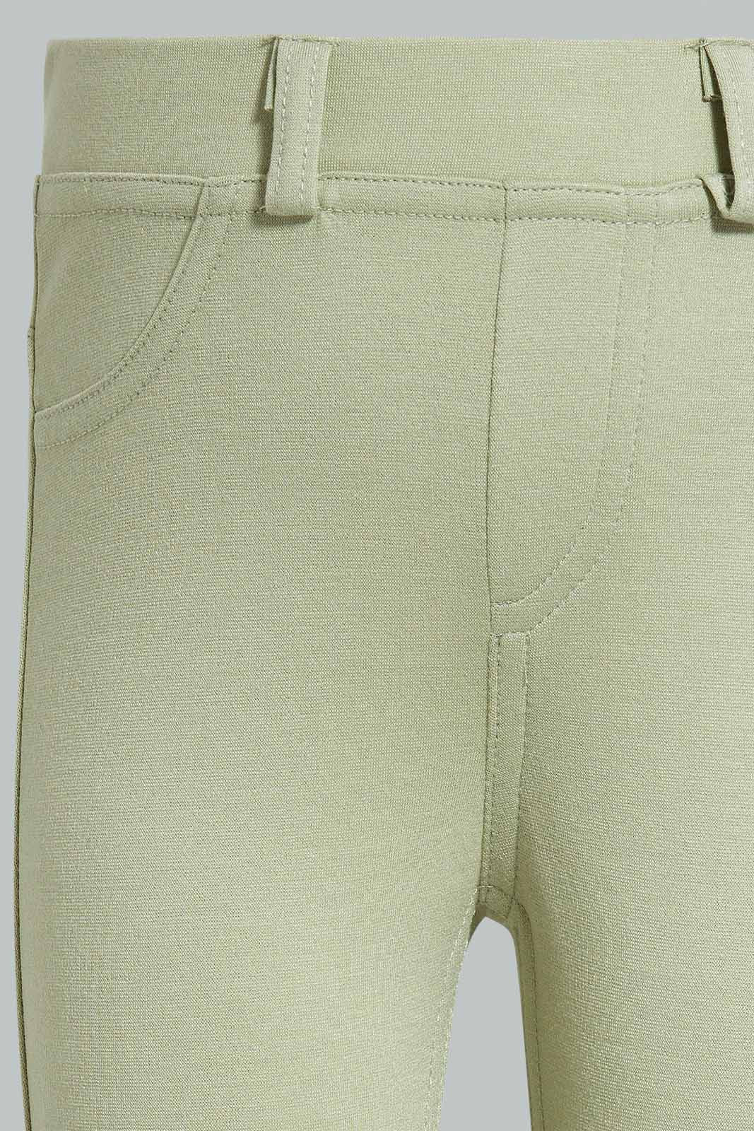 Redtag-Olive-Coloured-Casual-Trouser-Category:Trousers,-Colour:Olive,-Deals:New-In,-Filter:Infant-Girls-(3-to-24-Mths),-ING-Trousers,-New-In-ING-APL,-Non-Sale,-Section:Girls-(0-to-14Yrs),-TBL,-W22O-Infant-Girls-3 to 24 Months