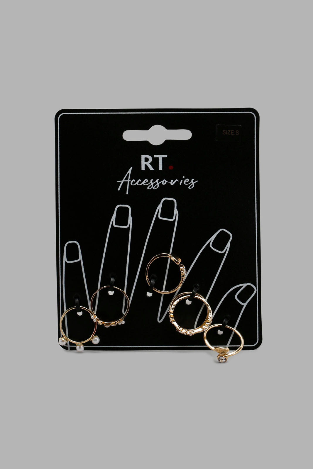 Redtag-Ring-Set-Category:Jewellery,-Colour:Assorted,-Filter:Women's-Accessories,-New-In,-New-In-Women-ACC,-Non-Sale,-Section:Women,-W22O,-Women-Jewellery-Women-