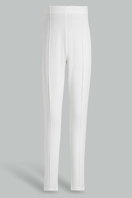 Redtag-Ivory-Pleated-Pontie-Legging-.-Category:Jeggings,-Colour:Ivory,-Deals:New-In,-Filter:Women's-Clothing,-New-In-Women,-Non-Sale,-Section:Women,-W22O,-Women-Jeggings-Women's-
