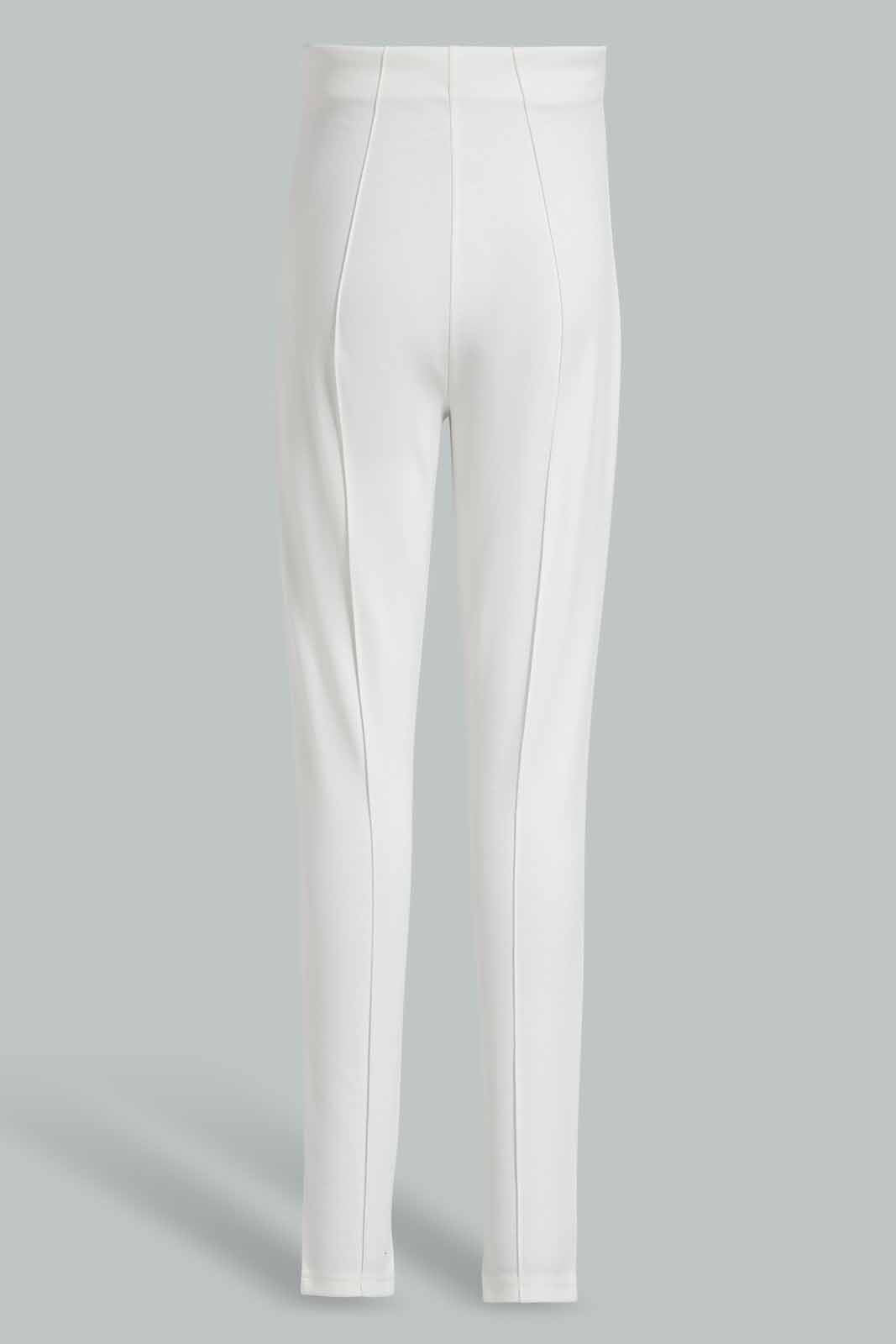 Redtag-Ivory-Pleated-Pontie-Legging-.-Category:Jeggings,-Colour:Ivory,-Deals:New-In,-Filter:Women's-Clothing,-New-In-Women,-Non-Sale,-Section:Women,-W22O,-Women-Jeggings-Women's-