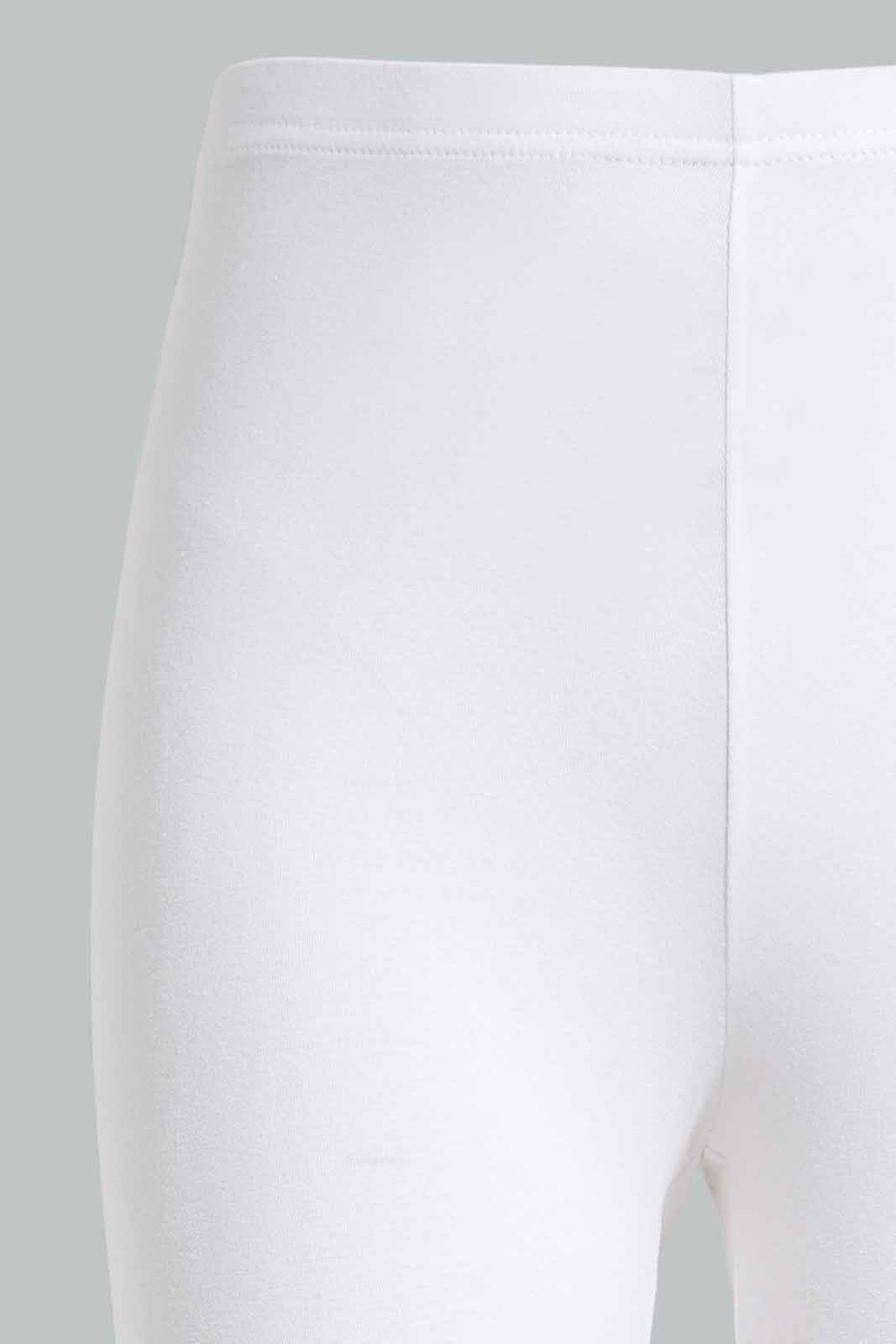 Redtag-White-Knee-Length-Capri-Category:Jeggings,-Colour:White,-Deals:New-In,-Filter:Women's-Clothing,-New-In-Women-APL,-Non-Sale,-Section:Women,-W22O,-Women-Jeggings-Women's-
