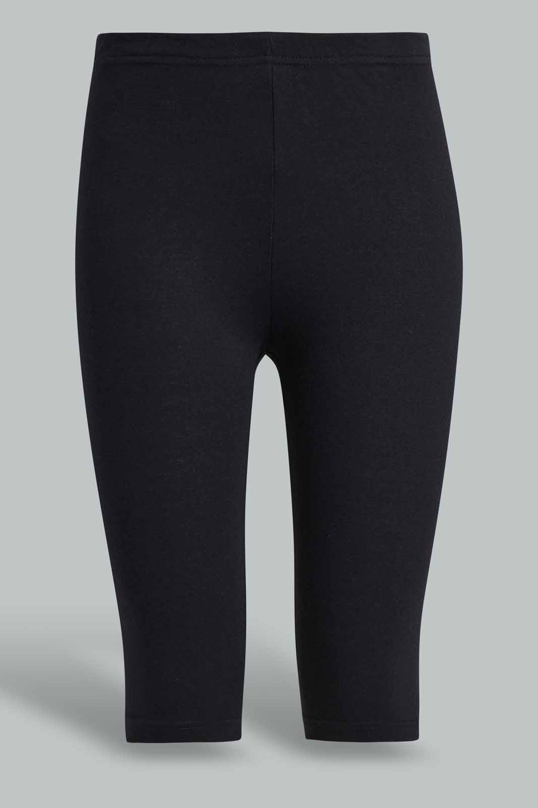 Redtag-Black-Knee-Length-Capri-Category:Jeggings,-Colour:Black,-Deals:New-In,-Filter:Women's-Clothing,-New-In-Women-APL,-Non-Sale,-Section:Women,-W22O,-Women-Jeggings-Women's-