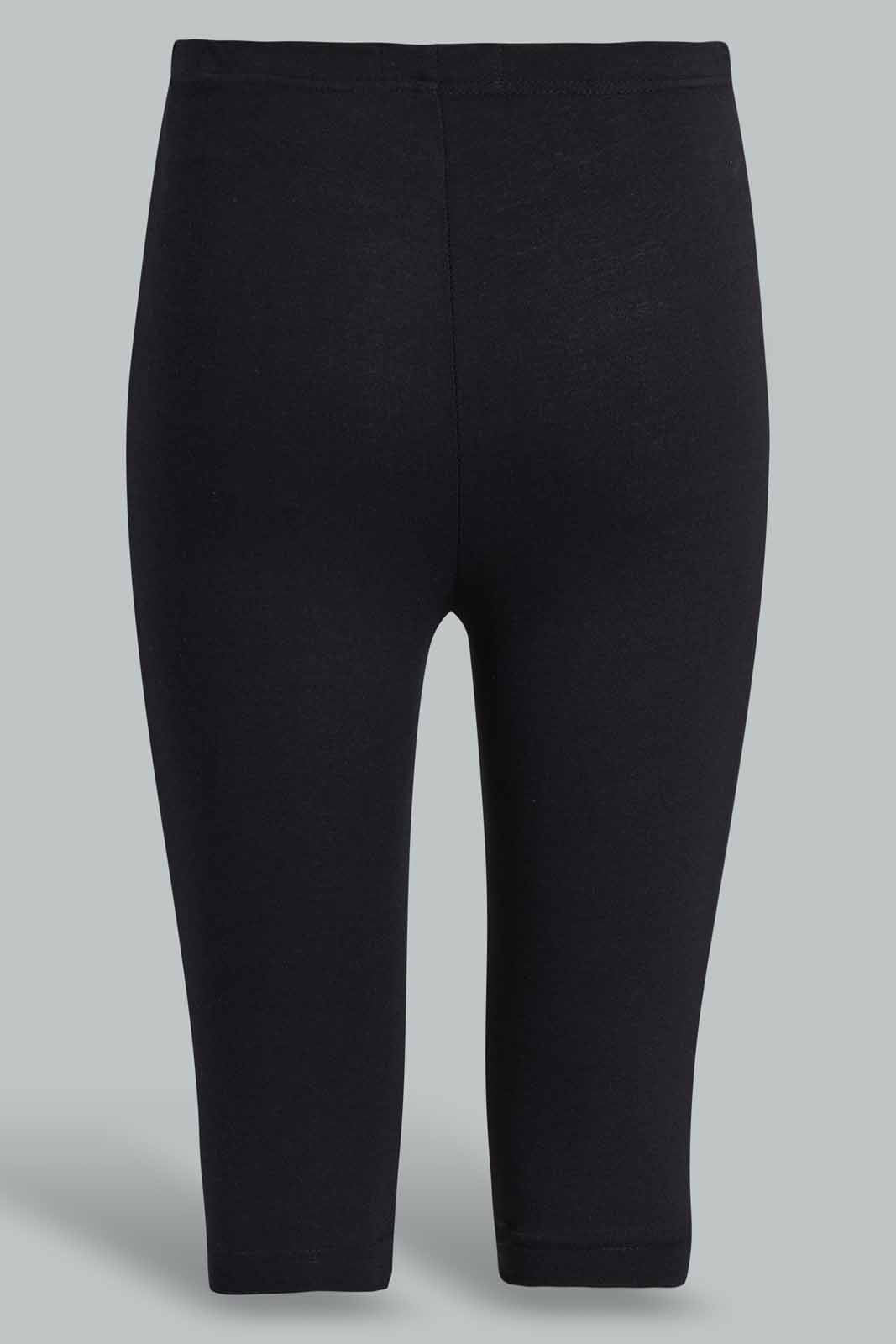 Redtag-Black-Knee-Length-Capri-Category:Jeggings,-Colour:Black,-Deals:New-In,-Filter:Women's-Clothing,-New-In-Women-APL,-Non-Sale,-Section:Women,-W22O,-Women-Jeggings-Women's-