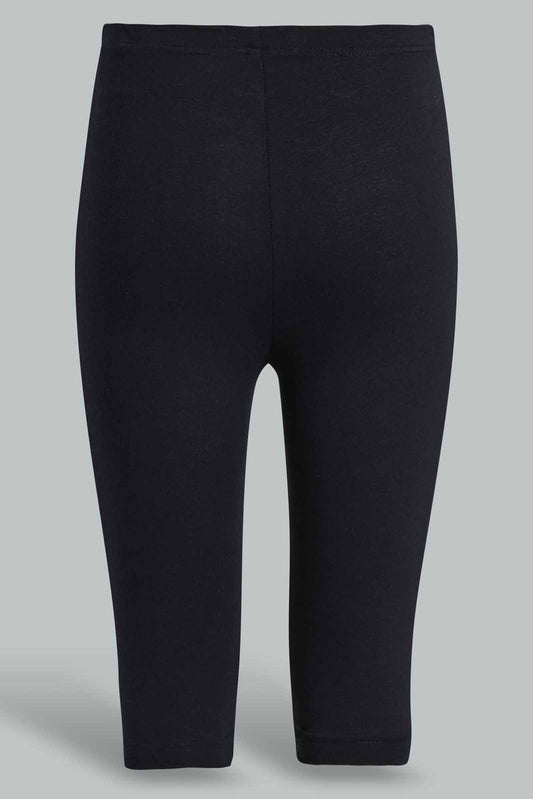 Redtag-Black-Knee-Length-Capri-Category:Jeggings,-Colour:Black,-Deals:New-In,-Filter:Women's-Clothing,-New-In-Women-APL,-Non-Sale,-Section:Women,-W22O,-Women-Jeggings-Women's-