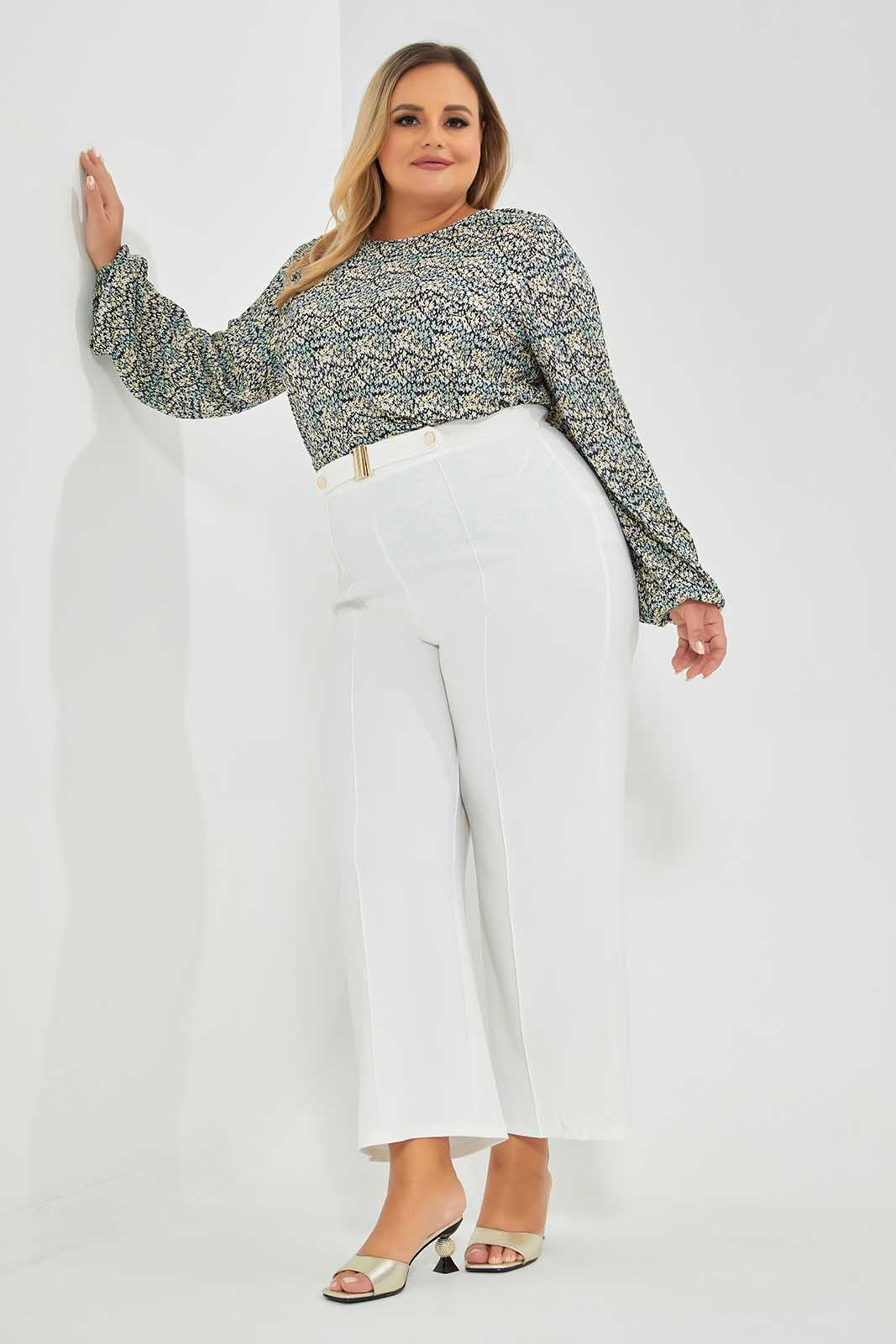 Redtag-White-Buckle-Detail-Wide-Leg-Trouser-Category:Trousers,-Colour:White,-Deals:New-In,-Filter:Plus-Size,-LDP-Trousers,-New-In-LDP-APL,-Non-Sale,-Section:Women,-W22O-Women's-