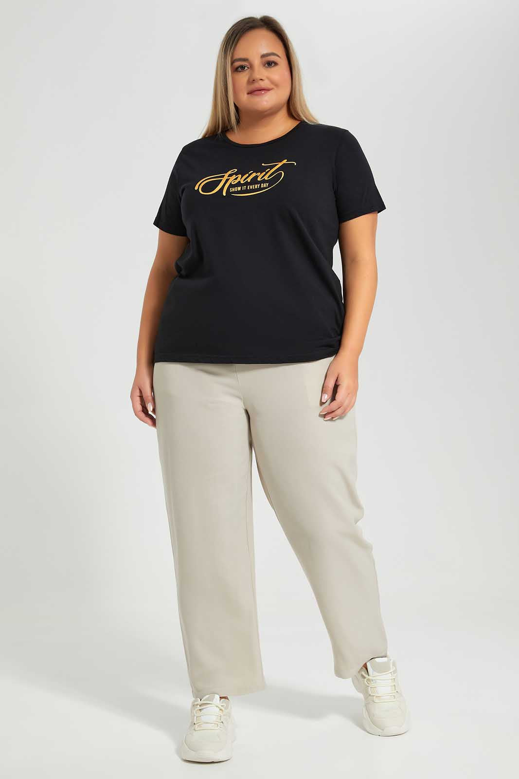 Redtag-Beige-Tapered-Elasticated-Waist-Pants-Category:Trousers,-Colour:Beige,-Deals:New-In,-Filter:Plus-Size,-LDP-Trousers,-New-In-LDP-APL,-Non-Sale,-Section:Women,-W22O-Women's-