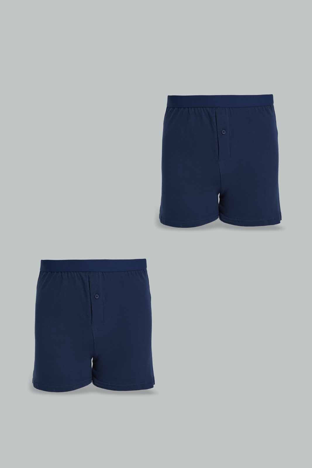 Redtag-Navy-Loose-Fit-Boxers-2-Pack-365,-Category:Briefs,-Colour:Navy,-Deals:New-In,-Filter:Men's-Clothing,-Men-Briefs,-New-In-Men-APL,-Non-Sale,-Section:Men-Men's-