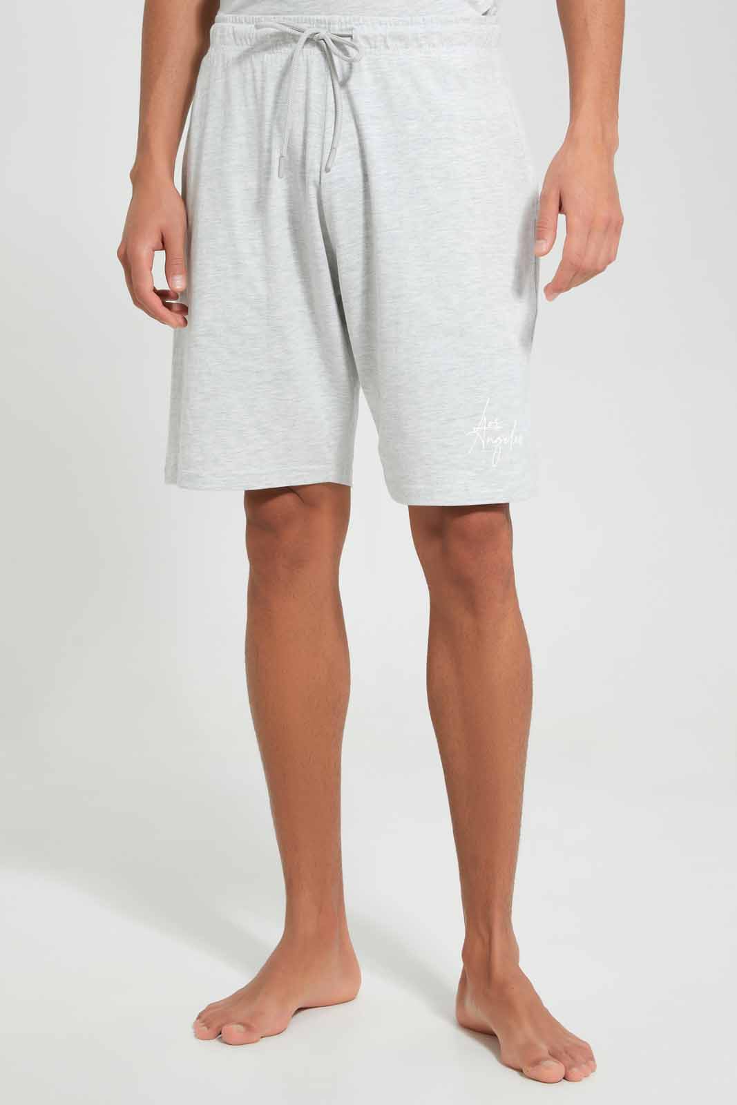Redtag-Ecru-Pyjama-Short-Set-With-Logo-Category:Pyjama-Sets,-Colour:Ecru,-Deals:New-In,-Filter:Men's-Clothing,-Men-Pyjama-Sets,-New-In-Men-APL,-Non-Sale,-Section:Men,-W22O-Men's-