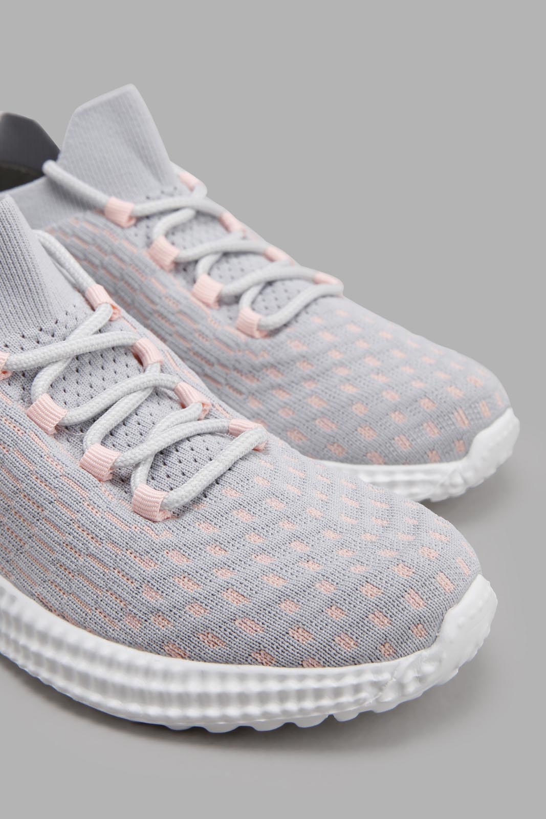 Redtag-Grey-Lace-Up-Sneaker-Category:Trainers,-Colour:Grey,-Deals:New-In,-Filter:Girls-Footwear-(5-to-14-Yrs),-GSR-Trainers,-New-In-GSR-FOO,-Non-Sale,-Section:Girls-(0-to-14Yrs),-W22A-Senior-Girls-5 to 14 Years