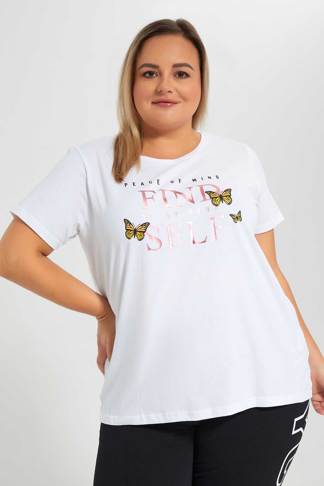 Redtag-White-Graphic-Tee-Category:T-Shirts,-Colour:White,-Deals:New-In,-Filter:Plus-Size,-LDP-T-Shirts,-New-In-LDP-APL,-Non-Sale,-Section:Women,-TBL,-W22O-Women's-