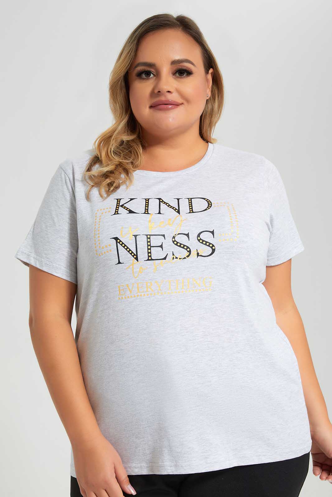 Redtag-Grey-Graphic-Tee-Category:T-Shirts,-Colour:Grey,-Deals:New-In,-Filter:Plus-Size,-LDP-T-Shirts,-New-In-LDP-APL,-Non-Sale,-Section:Women,-TBL,-W22O-Women's-