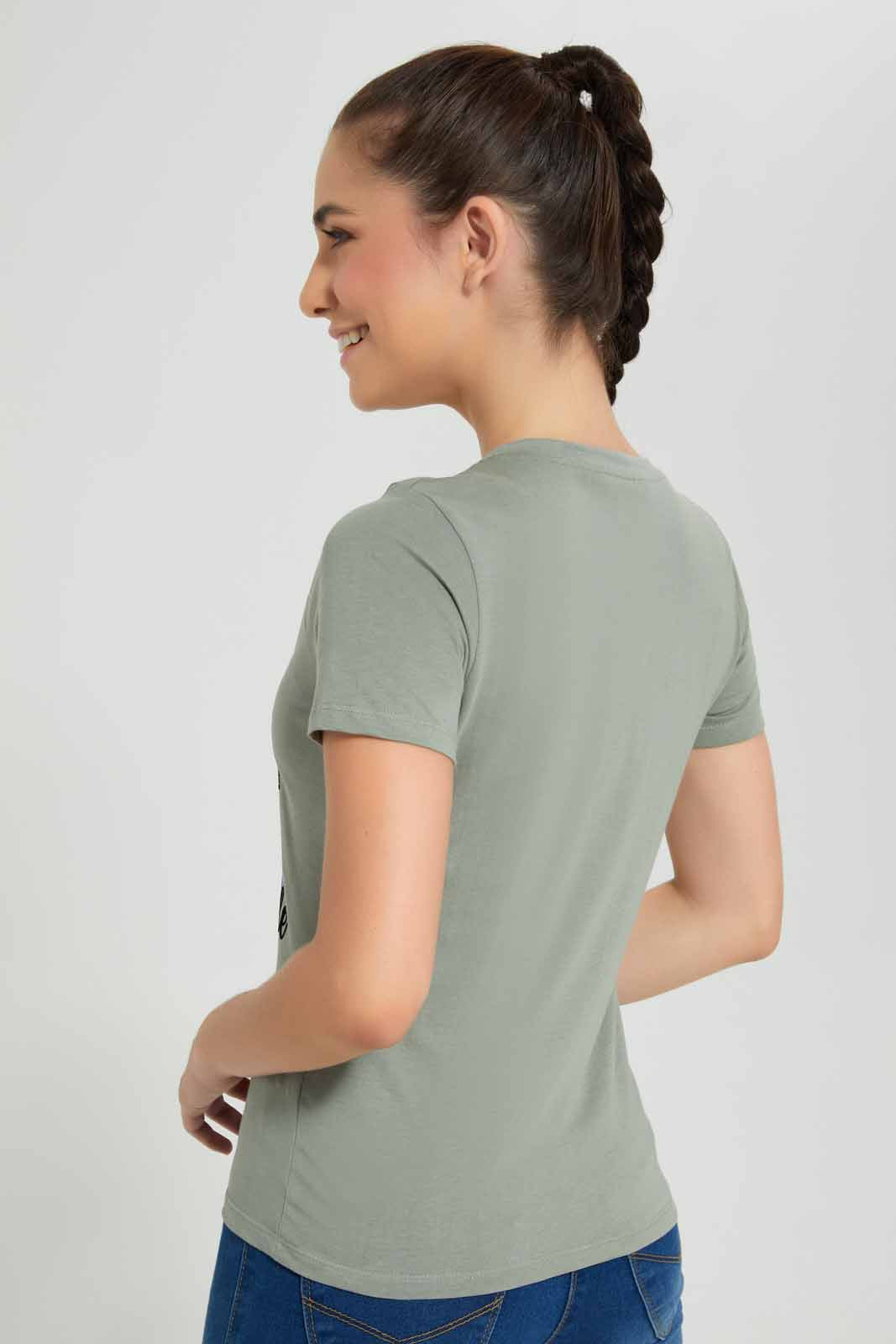 Redtag-Olive-Trend-Style-Embellished-T-Shirt-Category:T-Shirts,-Colour:Olive,-Deals:New-In,-Filter:Women's-Clothing,-New-In-Women-APL,-Non-Sale,-Section:Women,-TBL,-W22O,-Women-T-Shirts-Women's-