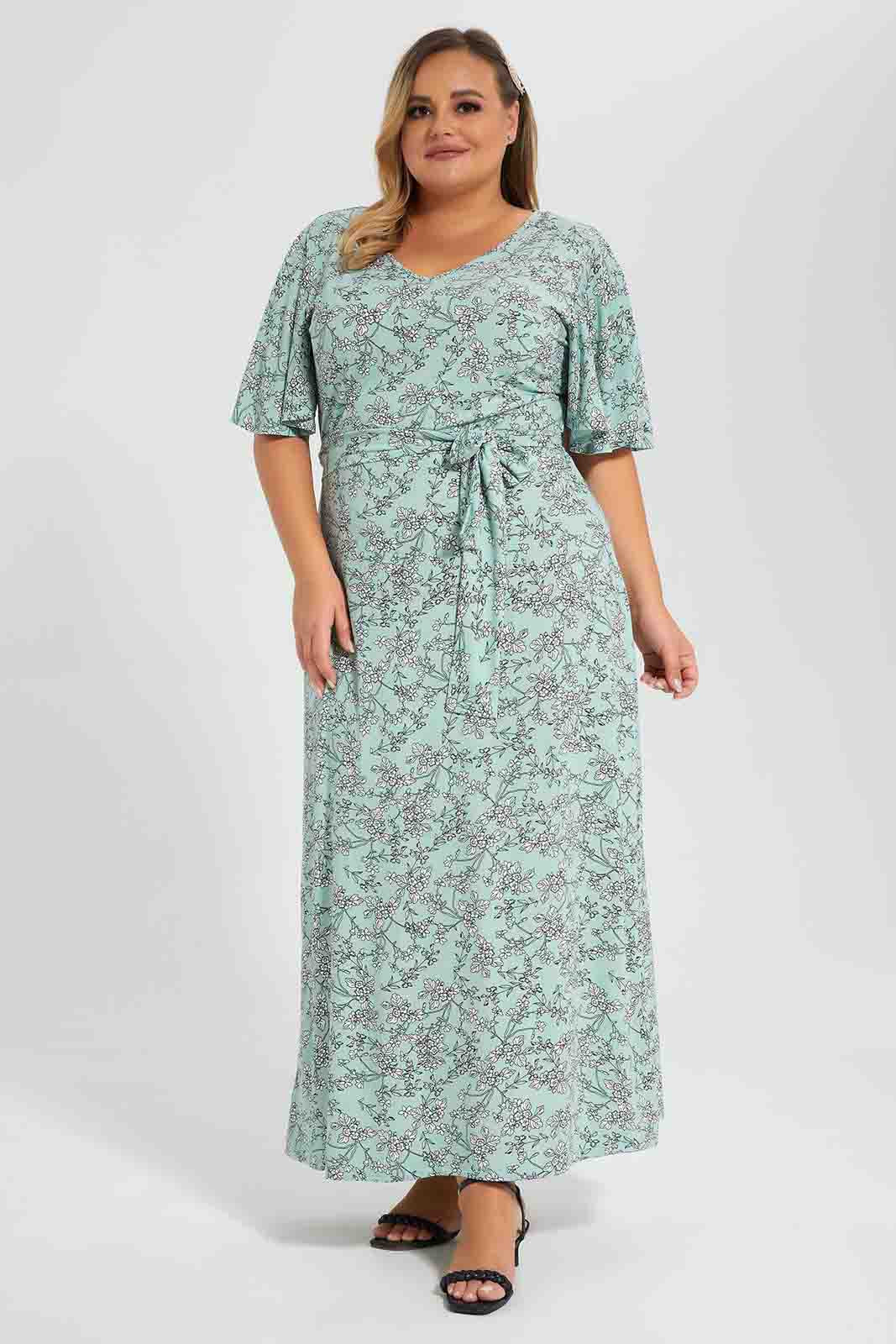 Redtag-Assorted-Floral-Print-Maxi-Dress-Category:Dresses,-Colour:Assorted,-Deals:New-In,-Filter:Plus-Size,-LDP-Dresses,-New-In-LDP-APL,-Non-Sale,-Section:Women,-W22O-Women's-