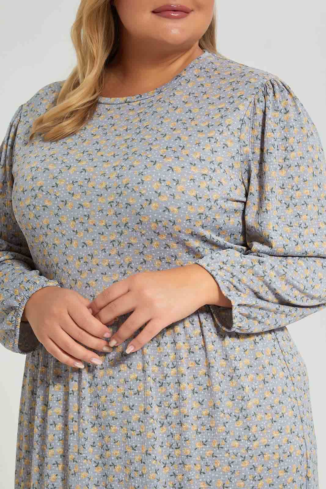 Redtag-Assorted-3/4-Sleeve-Tiered-Midi-Dress-Category:Dresses,-Colour:Assorted,-Deals:New-In,-Filter:Plus-Size,-LDP-Dresses,-New-In-LDP-APL,-Non-Sale,-Section:Women,-W22O-Women's-