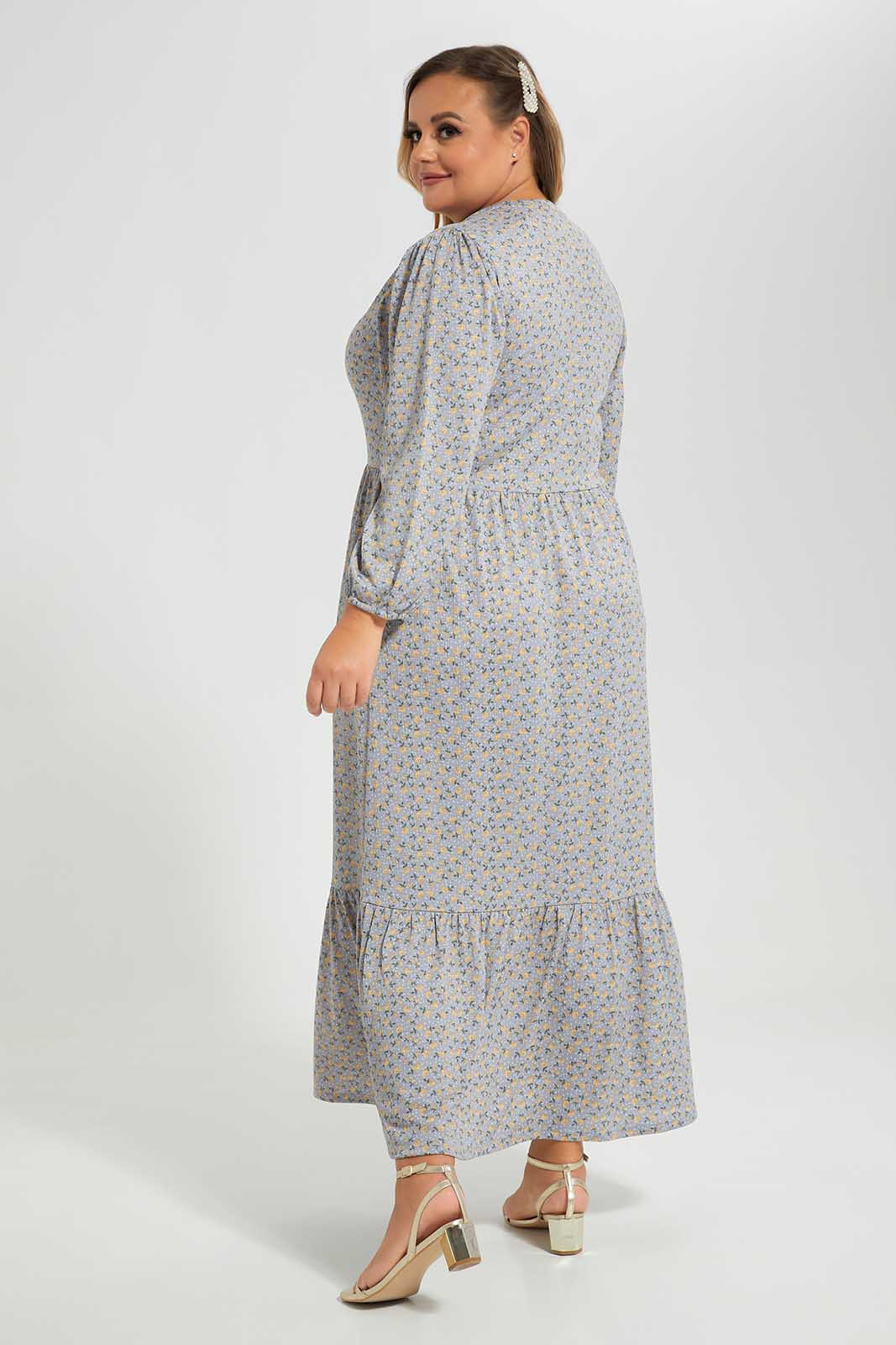 Redtag-Assorted-3/4-Sleeve-Tiered-Midi-Dress-Category:Dresses,-Colour:Assorted,-Deals:New-In,-Filter:Plus-Size,-LDP-Dresses,-New-In-LDP-APL,-Non-Sale,-Section:Women,-W22O-Women's-
