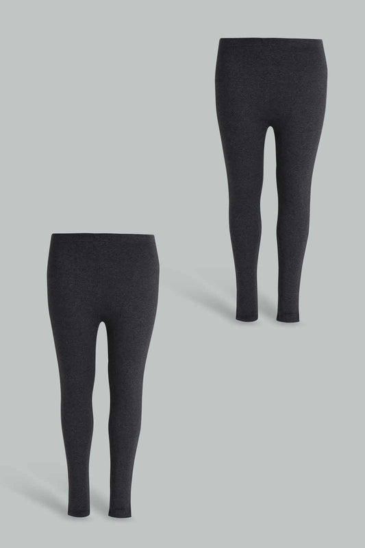 Redtag-Charocal-Pack-Of-2-Leggings---Crop-X-Crop-Category:Joggers,-Colour:Charcoal,-Deals:New-In,-Filter:Plus-Size,-LDP-Joggers,-New-In-LDP-APL,-Non-Sale,-Section:Women,-W22O-Women's-