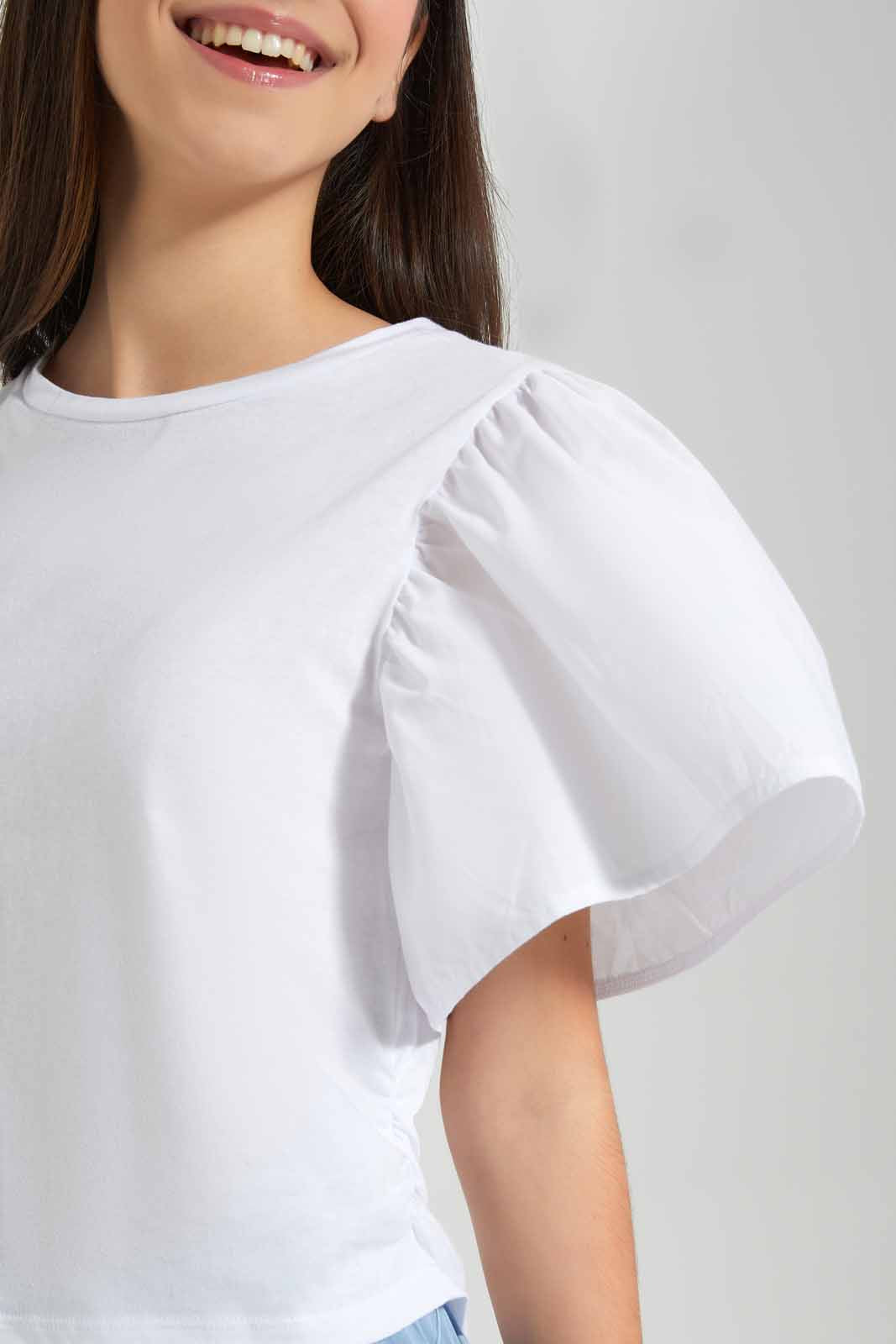 Redtag-White-Crop-Top-Category:Blouses,-Colour:White,-Deals:New-In,-Filter:Senior-Girls-(9-to-14-Yrs),-GSR-Blouses,-New-In-GSR-APL,-Non-Sale,-Section:Girls-(0-to-14Yrs),-W22O-Senior-Girls-9 to 14 Years