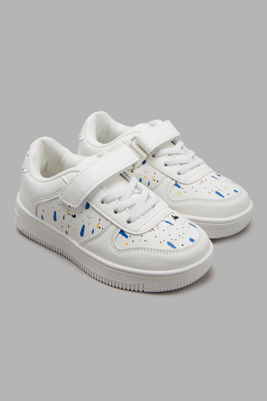 Redtag-White-Skate-BOY-Shoes,-Category:Shoes,-Colour:White,-Deals:New-In,-Filter:Boys-Footwear-(3-to-5-Yrs),-NDAY,-New-In-BOY-FOO,-Non-Sale,-Section:Boys-(0-to-14Yrs),-W22B-Boys-3 to 5 Years