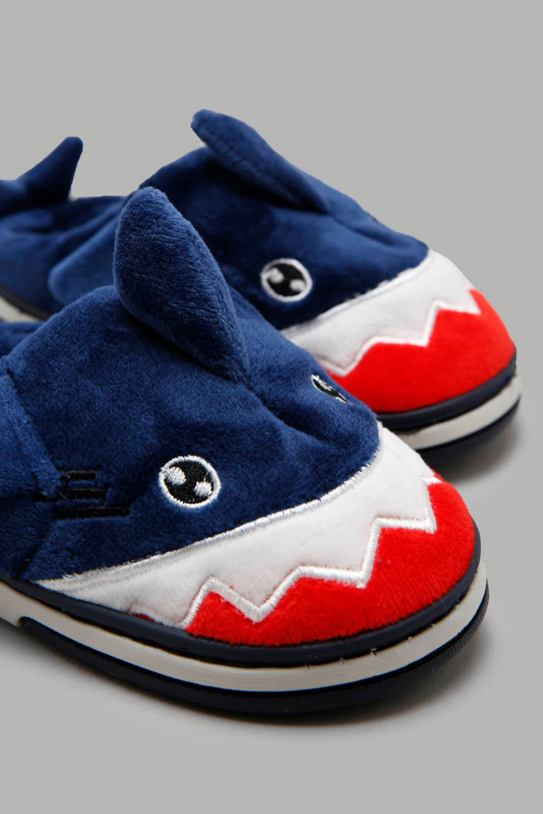 Redtag-Navy-Character-Shark-Slippers-BOY-Slippers,-Category:Slippers,-CHR,-Colour:Navy,-Deals:New-In,-Filter:Boys-Footwear-(3-to-5-Yrs),-New-In-BOY-FOO,-Non-Sale,-Section:Boys-(0-to-14Yrs),-W22A-Boys-3 to 5 Years