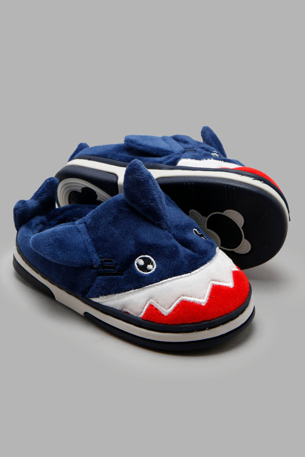 Redtag-Navy-Character-Shark-Slippers-BOY-Slippers,-Category:Slippers,-CHR,-Colour:Navy,-Deals:New-In,-Filter:Boys-Footwear-(3-to-5-Yrs),-New-In-BOY-FOO,-Non-Sale,-Section:Boys-(0-to-14Yrs),-W22A-Boys-3 to 5 Years