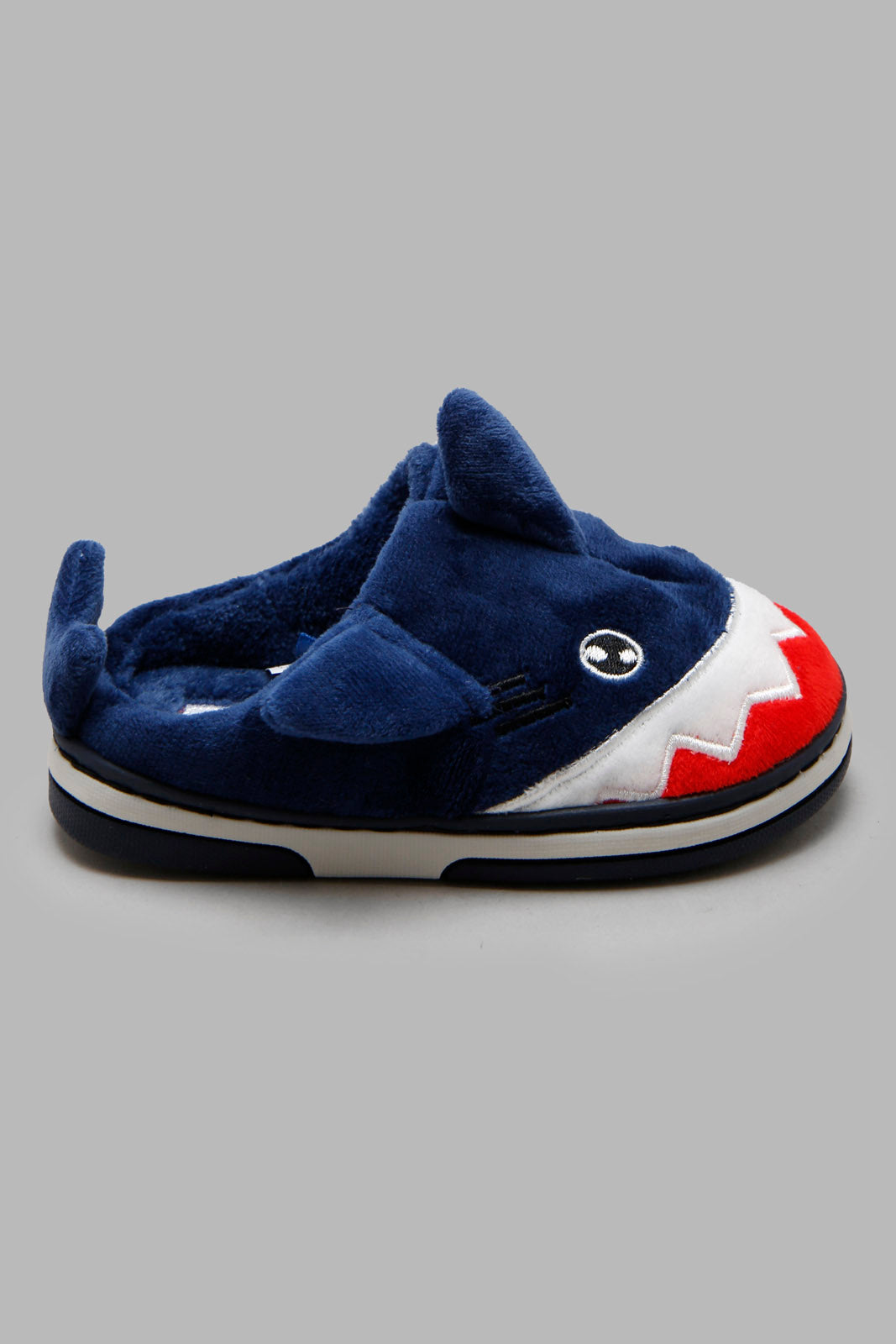 Redtag-Navy-Character-Shark-Slippers-BOY-Slippers,-Category:Slippers,-CHR,-Colour:Navy,-Deals:New-In,-Filter:Boys-Footwear-(3-to-5-Yrs),-New-In-BOY-FOO,-Non-Sale,-Section:Boys-(0-to-14Yrs),-W22A-Boys-3 to 5 Years
