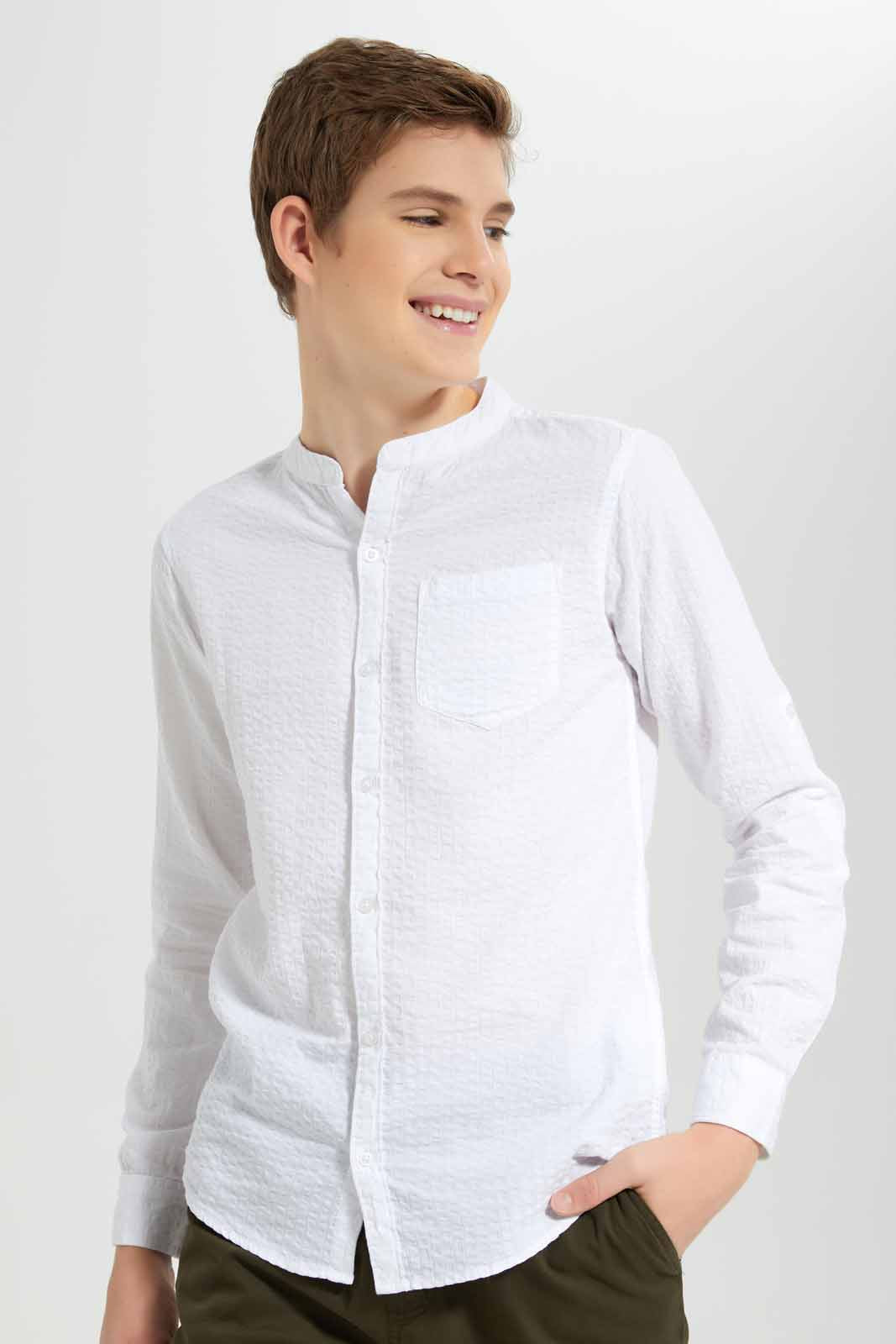 Redtag-White-Seersucker-Solid-Casual-Shirt-BSR-Shirts,-Category:Shirts,-Colour:White,-Deals:New-In,-Filter:Senior-Boys-(8-to-14-Yrs),-New-In-BSR-APL,-Non-Sale,-Section:Boys-(0-to-14Yrs),-W22O-Senior-Boys-9 to 14 Years