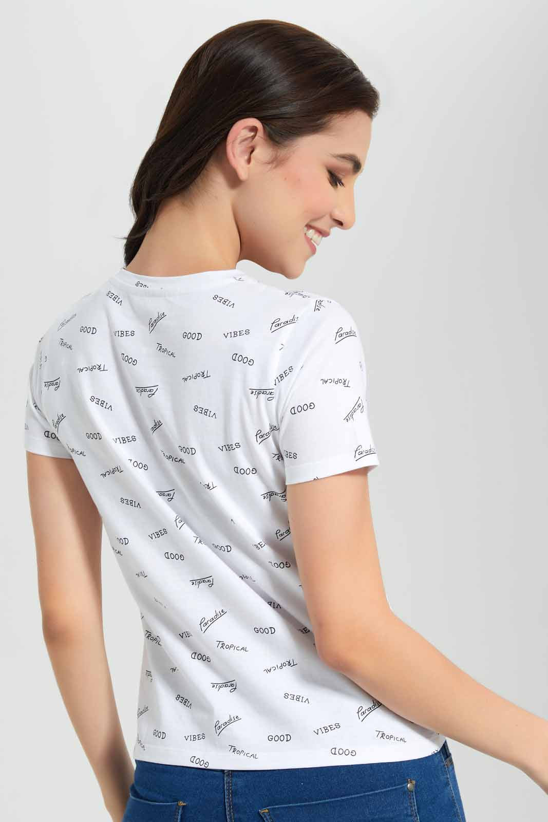 Redtag-White-Allover-Printed-T-Shirt-Category:T-Shirts,-Colour:White,-Deals:New-In,-Filter:Women's-Clothing,-New-In-Women,-Non-Sale,-Section:Women,-TBL,-W22O,-Women-T-Shirts-Women's-