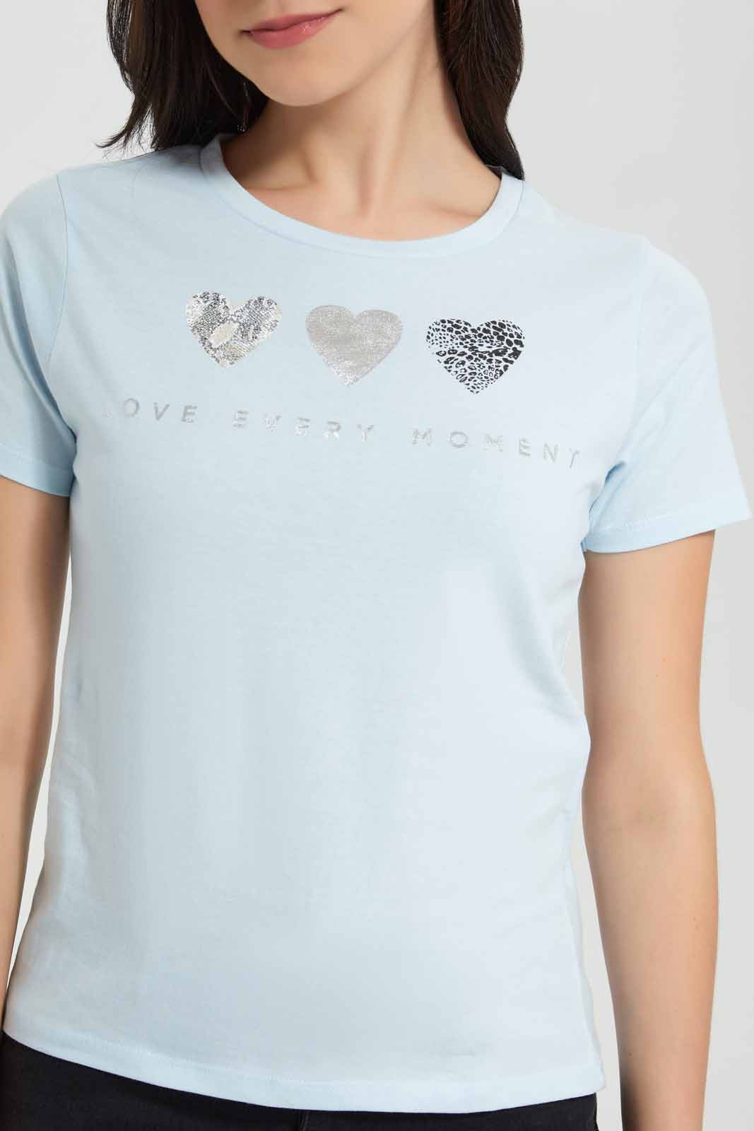 Redtag-Mint-Heart-Printed-T-Shirt-Category:T-Shirts,-Colour:Mint,-Deals:New-In,-Filter:Women's-Clothing,-New-In-Women,-Non-Sale,-Section:Women,-TBL,-W22O,-Women-T-Shirts-Women's-