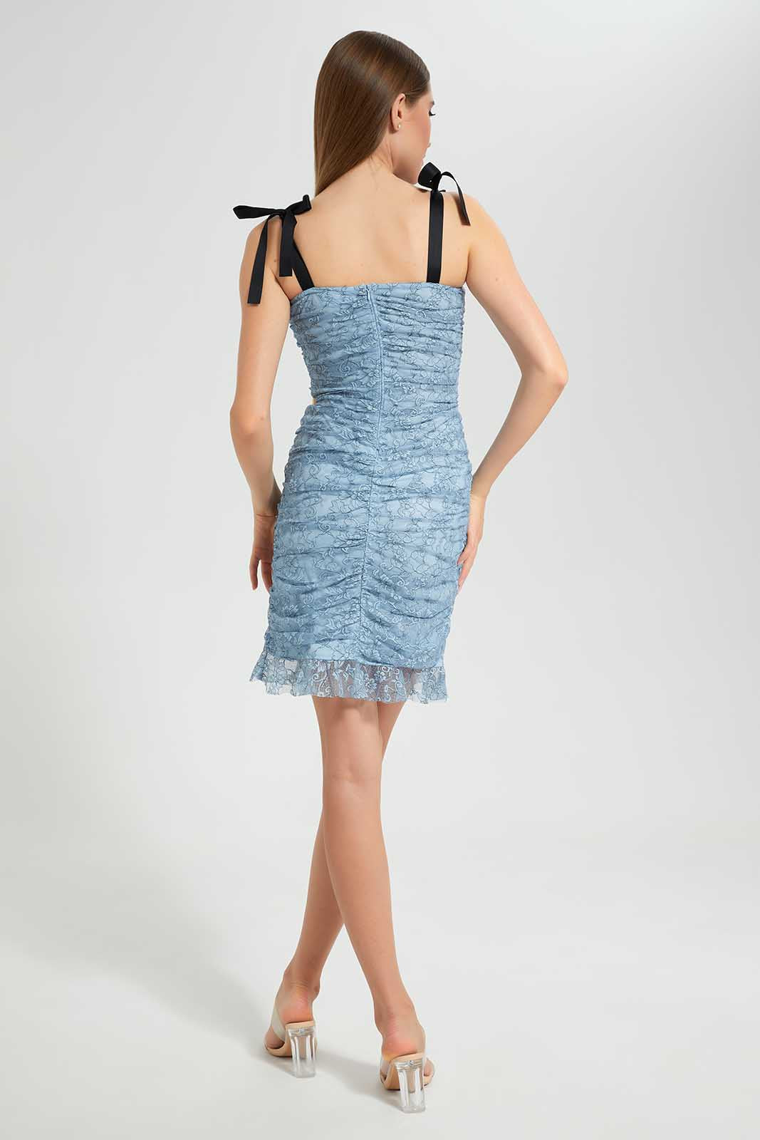 Redtag-Blue-Smocking-Dress-Category:Dresses,-Colour:Blue,-Deals:New-In,-Filter:Women's-Clothing,-LEC,-LEC-Dresses,-New-In-LEC,-Non-Sale,-Section:Women,-W22O-Women's-