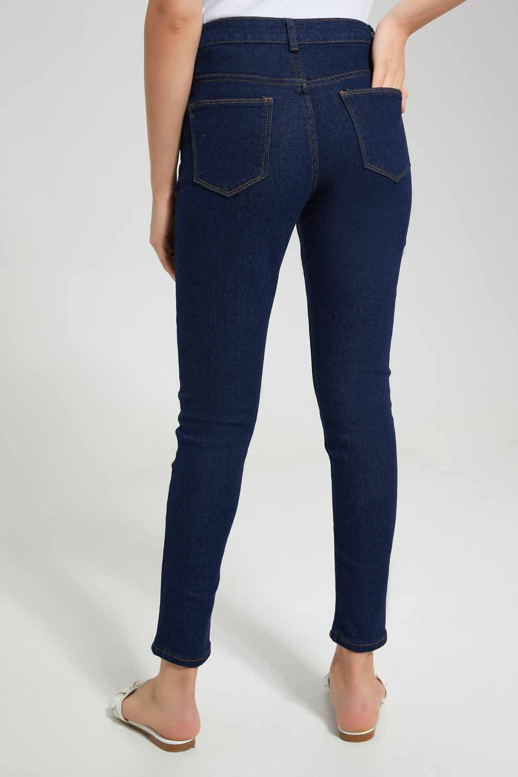 Redtag-Rinse-Wash-Mid-Waist-Slim-Fit-Jeans-Category:Jeans,-Colour:Denim,-Deals:New-In,-Filter:Women's-Clothing,-FIT-WALL-(FTW),-New-In-Women-APL,-Non-Sale,-Section:Women,-W22O,-Women-Jeans-Women's-