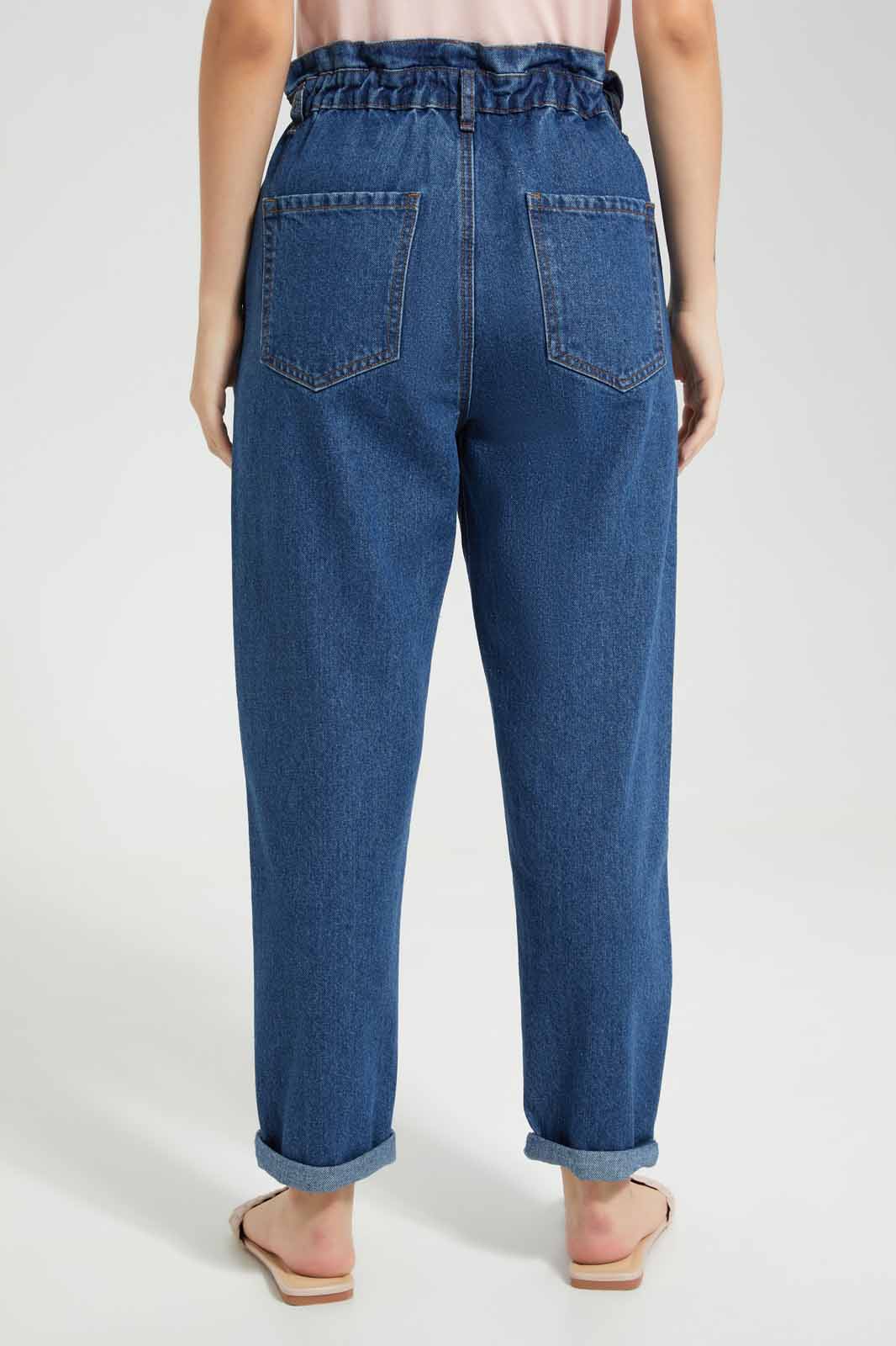 Redtag-Dark-Wash-Baggy-Fit-Jeans-Category:Jeans,-Colour:Dark-Wash,-Deals:New-In,-Filter:Women's-Clothing,-FIT-WALL-(FTW),-New-In-Women-APL,-Non-Sale,-Section:Women,-W22O,-Women-Jeans-Women's-