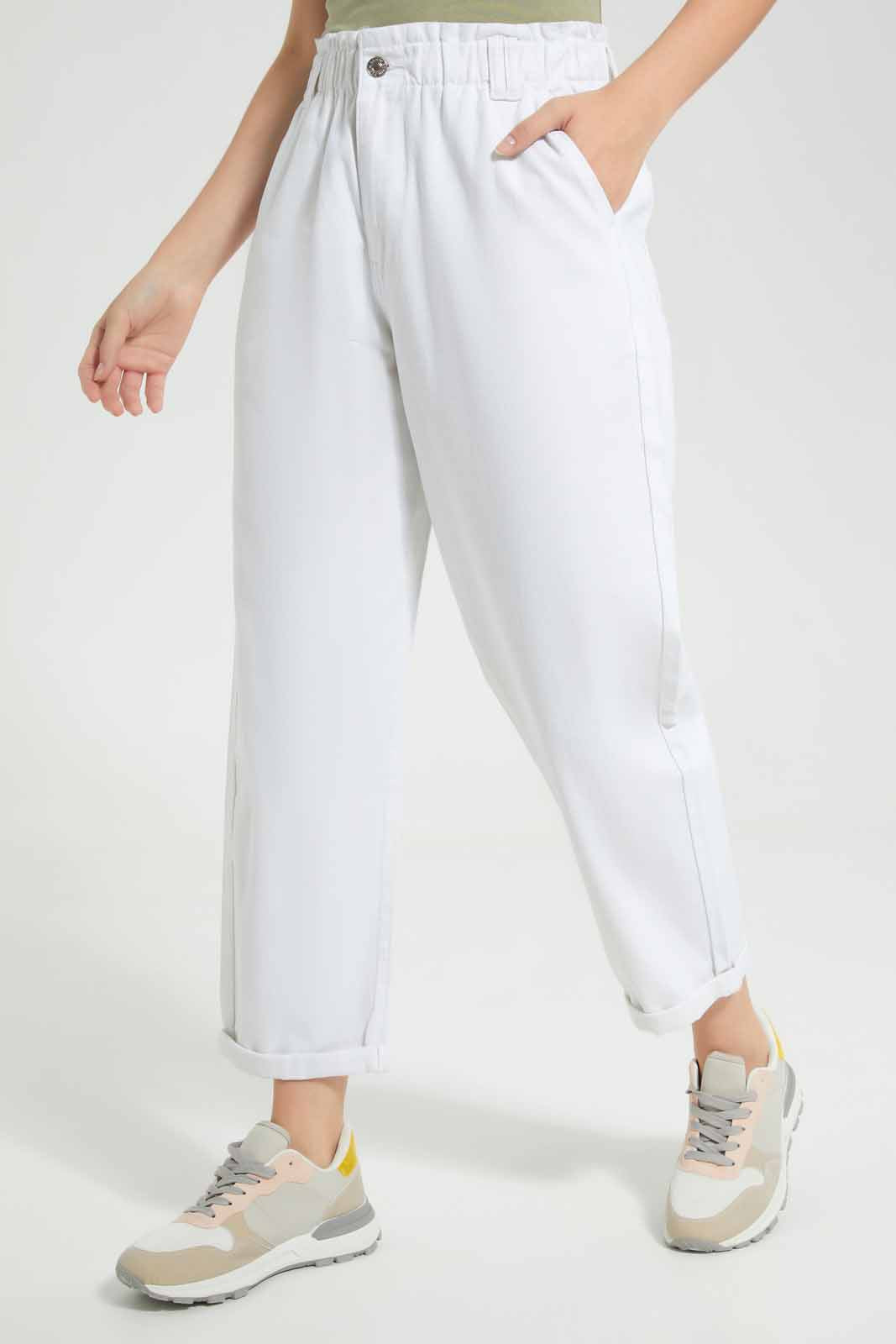 Redtag-White-Paper-Bag-Jeans-Category:Jeans,-Colour:White,-Deals:New-In,-Filter:Women's-Clothing,-New-In-Women-APL,-Non-Sale,-Section:Women,-TBL,-W22O,-Women-Jeans-Women's-