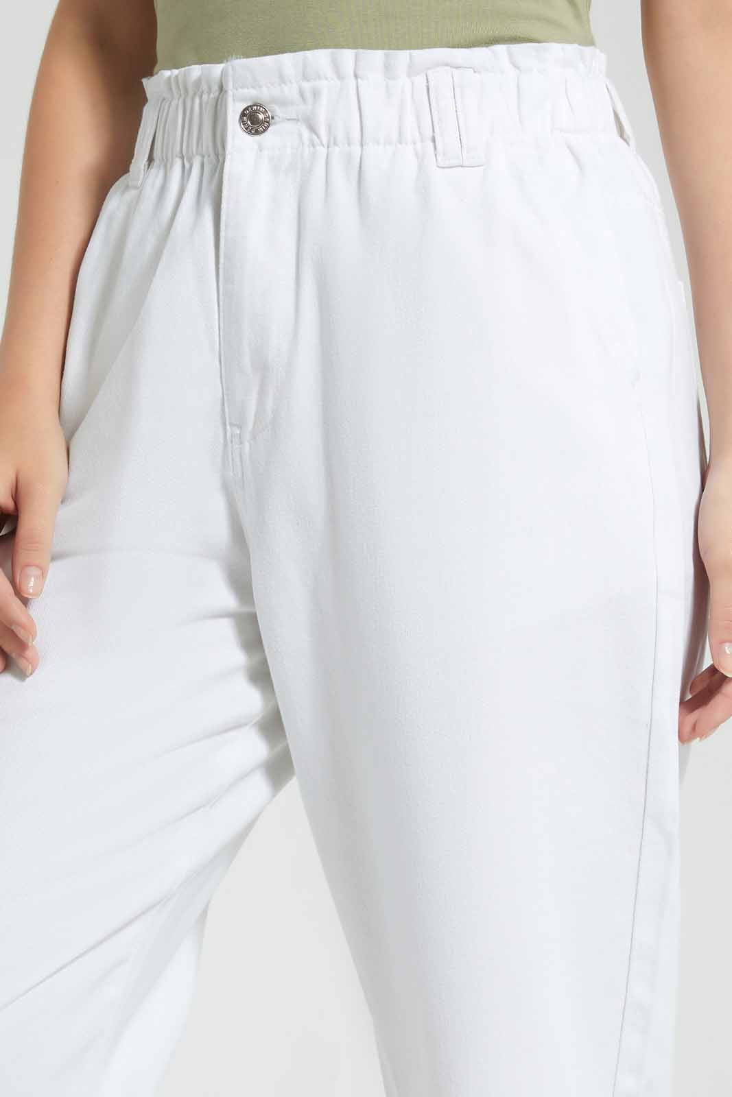 Redtag-White-Paper-Bag-Jeans-Category:Jeans,-Colour:White,-Deals:New-In,-Filter:Women's-Clothing,-New-In-Women-APL,-Non-Sale,-Section:Women,-TBL,-W22O,-Women-Jeans-Women's-