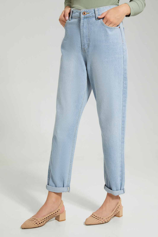 Redtag-Light-Wash-Mom-Fit-Jeans-Category:Jeans,-Colour:Light-Wash,-Deals:New-In,-Filter:Women's-Clothing,-New-In-Women-APL,-Non-Sale,-Section:Women,-TBL,-W22O,-Women-Jeans-Women's-