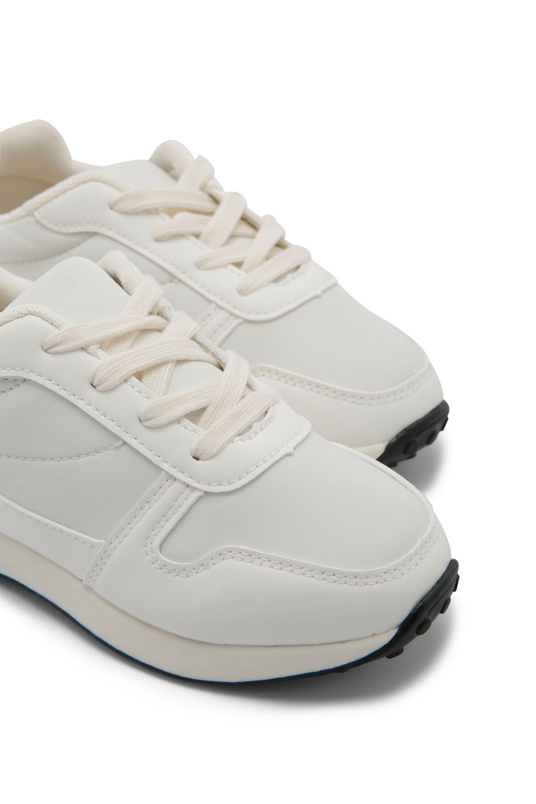 Redtag-White-Lace-Up-Sneaker-Category:Trainers,-Colour:White,-Deals:New-In,-Dept:Girls,-Filter:Girls-Footwear-(5-to-14-Yrs),-GSR-Trainers,-New-In-GSR-FOO,-Non-Sale,-Section:Girls-(0-to-14Yrs),-W22B-Senior-Girls-5 to 14 Years