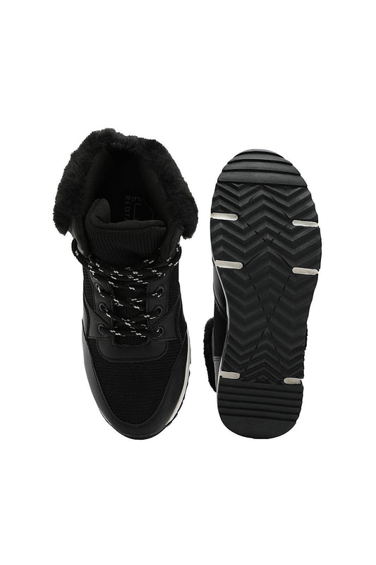 Redtag-Black-Faux-Fur-High-Top-Sneaker-Category:Trainers,-Colour:Black,-Deals:New-In,-Dept:Girls,-Filter:Girls-Footwear-(5-to-14-Yrs),-GSR-Trainers,-New-In-GSR-FOO,-Non-Sale,-S23A,-Section:Girls-(0-to-14Yrs)-Senior-Girls-5 to 14 Years