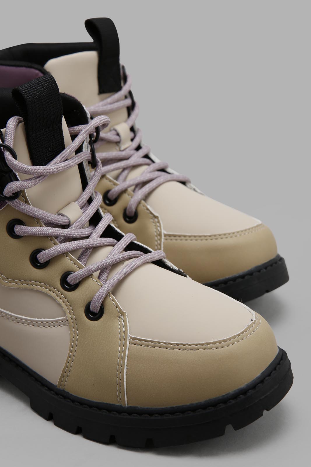 Redtag-Beige-Lace-Up-Ankle-Boots-Category:Boots,-Colour:Beige,-Deals:New-In,-Filter:Girls-Footwear-(5-to-14-Yrs),-GSR-Boots,-New-In-GSR-FOO,-Non-Sale,-Section:Boys-(0-to-14Yrs),-W22B--