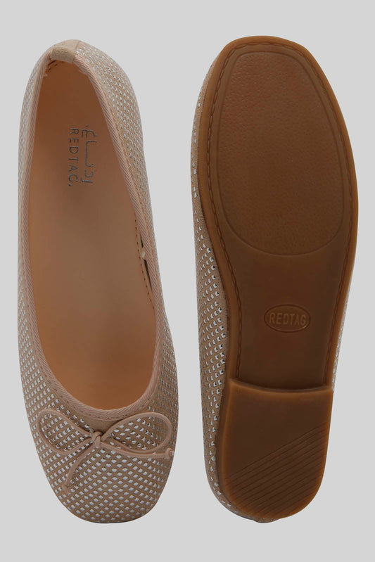 Redtag-Pale-Pink-Bow-Trim-Ballerina-Category:Sandals,-Colour:Pink,-Deals:New-In,-Filter:Girls-Footwear-(5-to-14-Yrs),-GSR-Sandals,-New-In-GSR-FOO,-Non-Sale,-Section:Girls-(0-to-14Yrs),-W22B-Senior-Girls-5 to 14 Years
