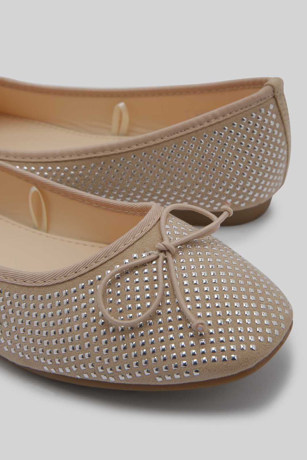 Redtag-Pale-Pink-Bow-Trim-Ballerina-Category:Sandals,-Colour:Pink,-Deals:New-In,-Filter:Girls-Footwear-(5-to-14-Yrs),-GSR-Sandals,-New-In-GSR-FOO,-Non-Sale,-Section:Girls-(0-to-14Yrs),-W22B-Senior-Girls-5 to 14 Years