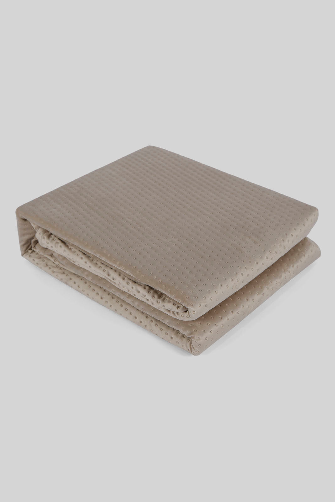 Redtag-Beige-Velvet-Quilt-(Double-Size)-Category:Quilts,-Colour:Beige,-Deals:New-In,-Dept:Home,-Filter:Home-Bedroom,-HMW-BED-Quilts,-New-In-HMW-BED,-Non-Sale,-Section:Homewares,-W22B-Home-Bedroom-
