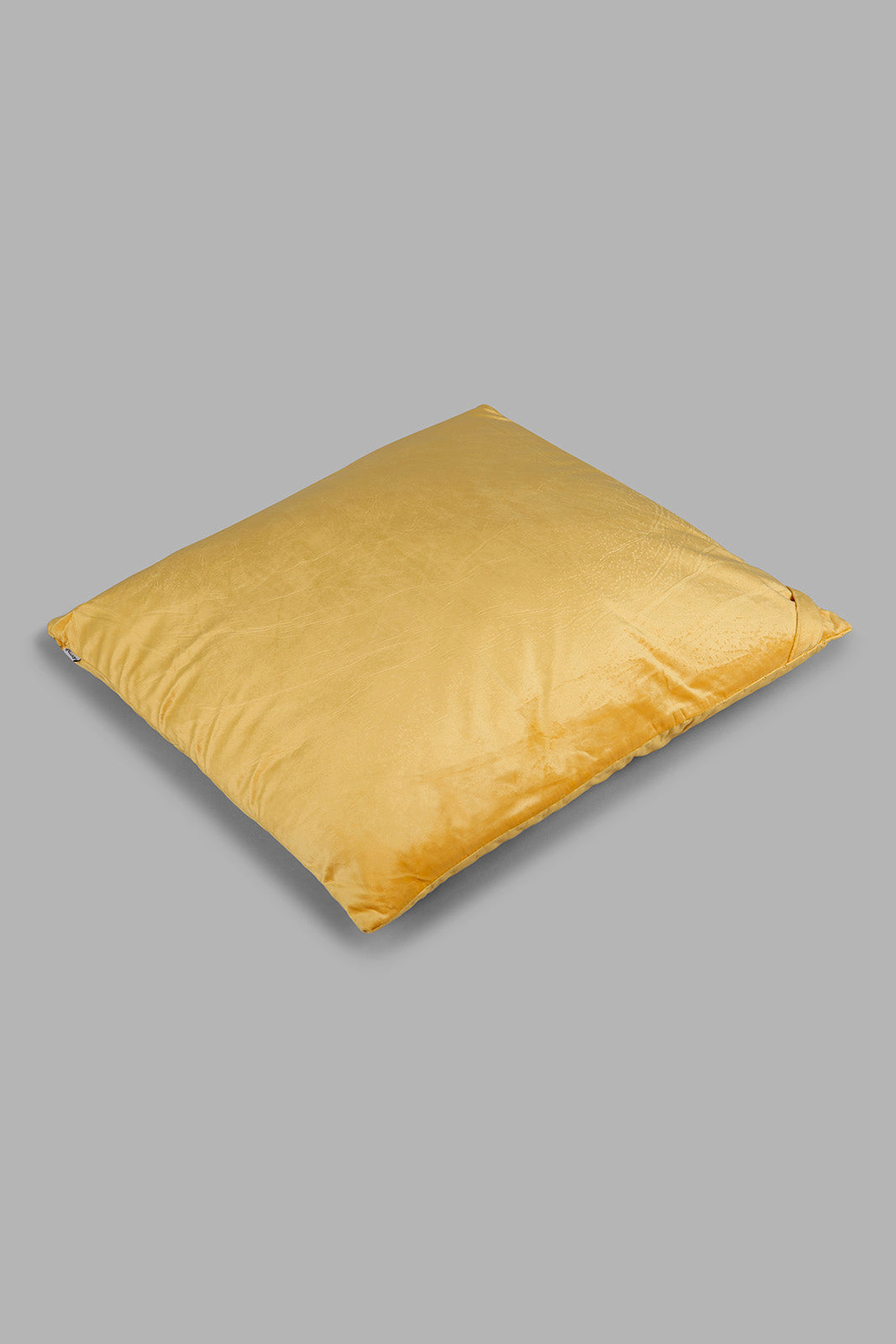 Redtag-Mustard-Velvet-Floor-Cushion-Category:Cushions,-Colour:Mustard,-Deals:New-In,-Filter:Home-Bedroom,-HMW-BED-Cushions,-New-In-HMW-BED,-Non-Sale,-Section:Homewares,-W22A-Home-Bedroom-