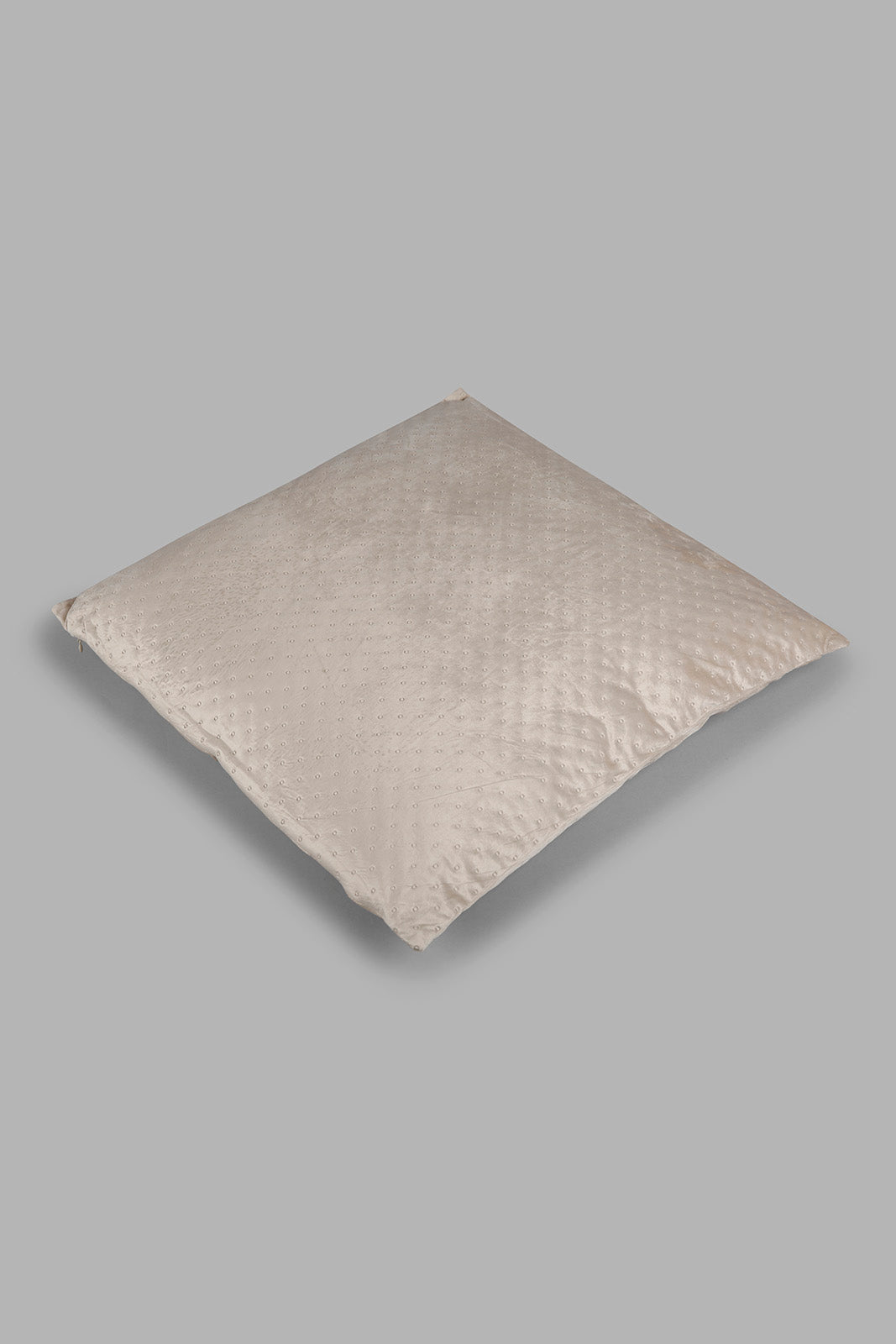 Redtag-Beige-Velvet-Floor-Cushion-Category:Cushions,-Colour:Beige,-Deals:New-In,-Filter:Home-Bedroom,-HMW-BED-Cushions,-New-In-HMW-BED,-Non-Sale,-Section:Homewares,-W22A-Home-Bedroom-