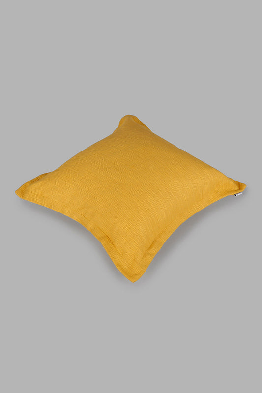 Redtag-Mustard-Textured-Cushion-Category:Cushions,-Colour:Mustard,-Deals:New-In,-Filter:Home-Bedroom,-HMW-BED-Cushions,-New-In-HMW-BED,-Non-Sale,-Section:Homewares,-W22B-Home-Bedroom-