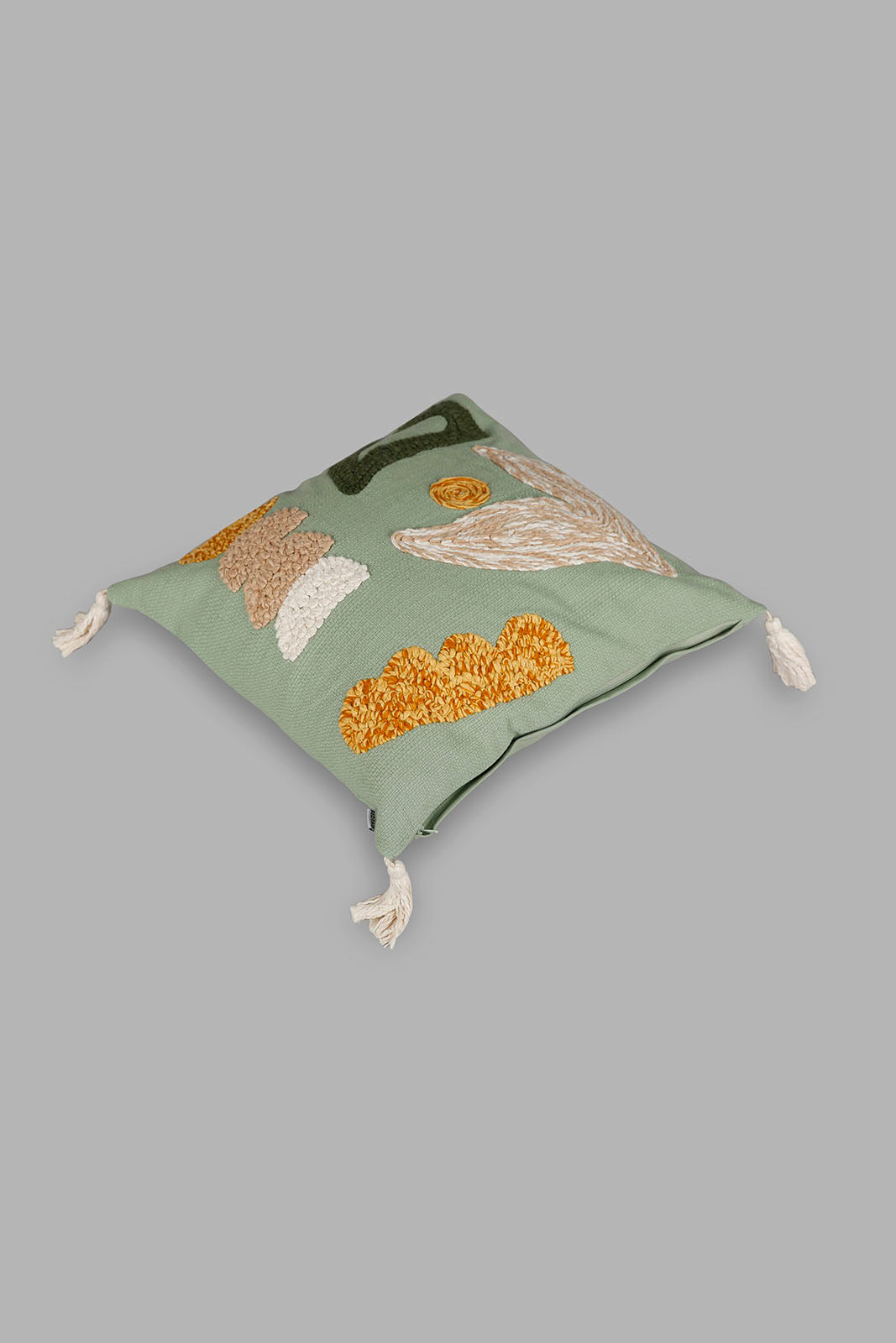 Redtag-Green-Abstract-Embroidery-Cushion-Category:Cushions,-Colour:Green,-Deals:New-In,-Filter:Home-Bedroom,-HMW-BED-Cushions,-New-In-HMW-BED,-Non-Sale,-Section:Homewares,-W22B-Home-Bedroom-