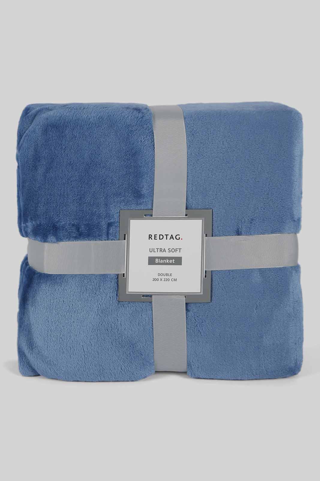 Redtag-Blue-Ultra-Soft-Blanket-(Double-Size)-Category:Blankets,-Colour:Blue,-Deals:New-In,-Dept:Home,-Filter:Home-Bedroom,-HMW-BED-Blankets,-New-In-HMW-BED,-Non-Sale,-Section:Homewares,-W22A-Home-Bedroom-