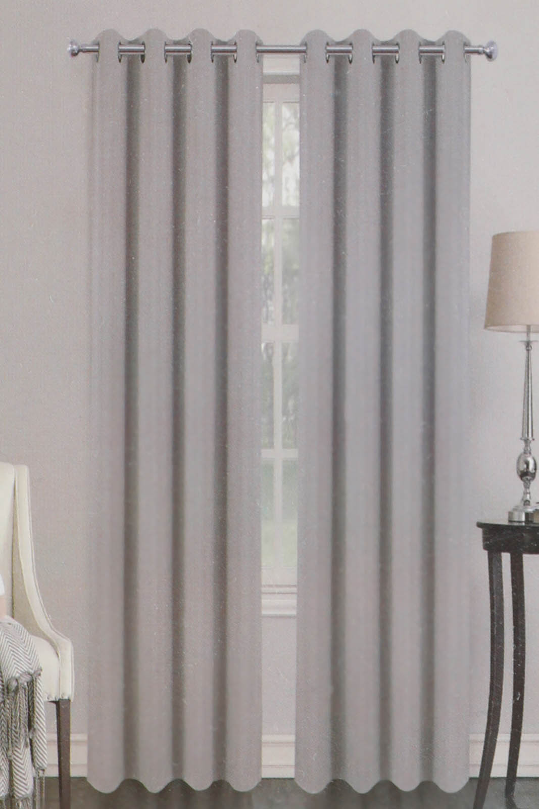 Redtag-Grey-2-Pc-Solid-Blackout-Curtain-Pair-Category:Curtains,-Colour:Grey,-Deals:New-In,-Dept:Home,-Filter:Home-Bedroom,-HMW-BED-Curtains,-New-In-HMW-BED,-Non-Sale,-Section:Homewares,-W22B-Home-Bedroom-