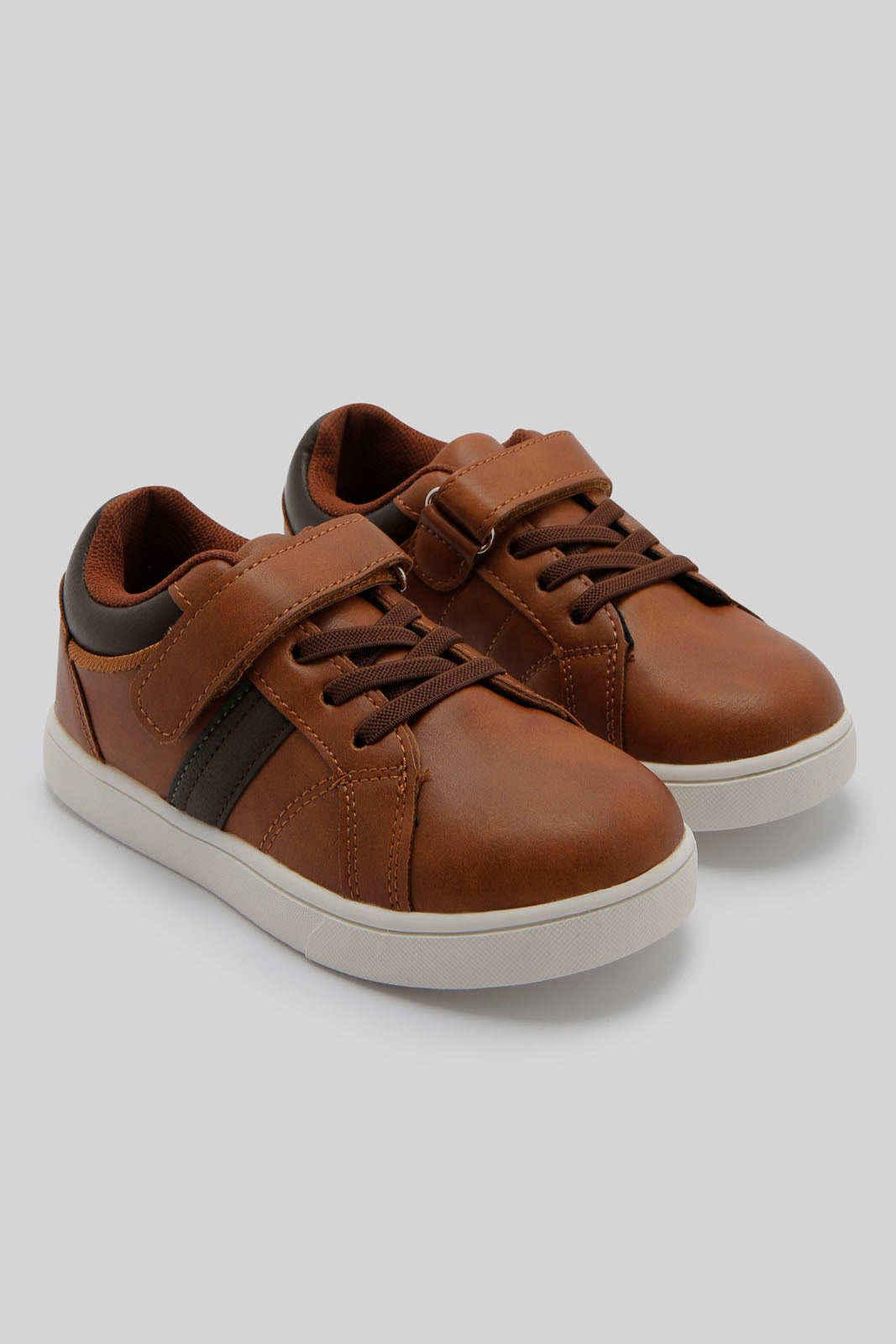 Redtag-Tan-Color-Block-Sneaker-BOY-Shoes,-Category:Shoes,-Colour:Tan,-Deals:New-In,-Filter:Boys-Footwear-(3-to-5-Yrs),-New-In-BOY-FOO,-Non-Sale,-Section:Boys-(0-to-14Yrs),-W22B-Boys-3 to 5 Years