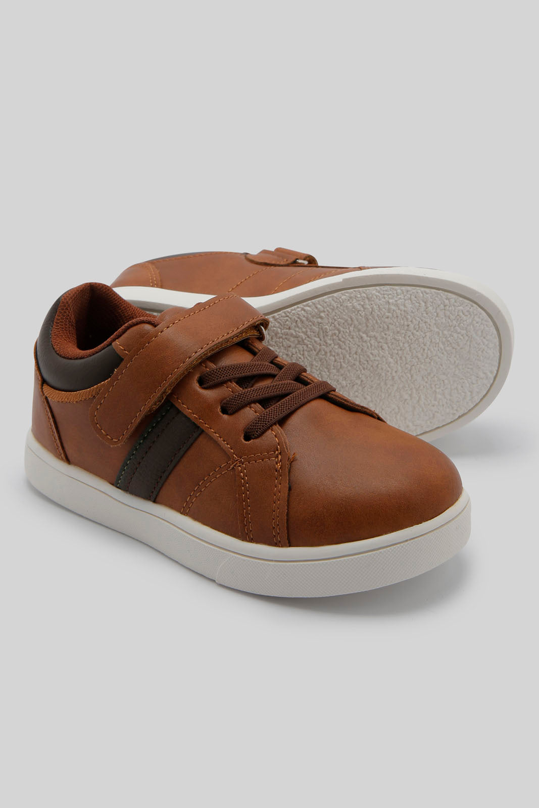 Redtag-Tan-Color-Block-Sneaker-BOY-Shoes,-Category:Shoes,-Colour:Tan,-Deals:New-In,-Filter:Boys-Footwear-(3-to-5-Yrs),-New-In-BOY-FOO,-Non-Sale,-Section:Boys-(0-to-14Yrs),-W22B-Boys-3 to 5 Years