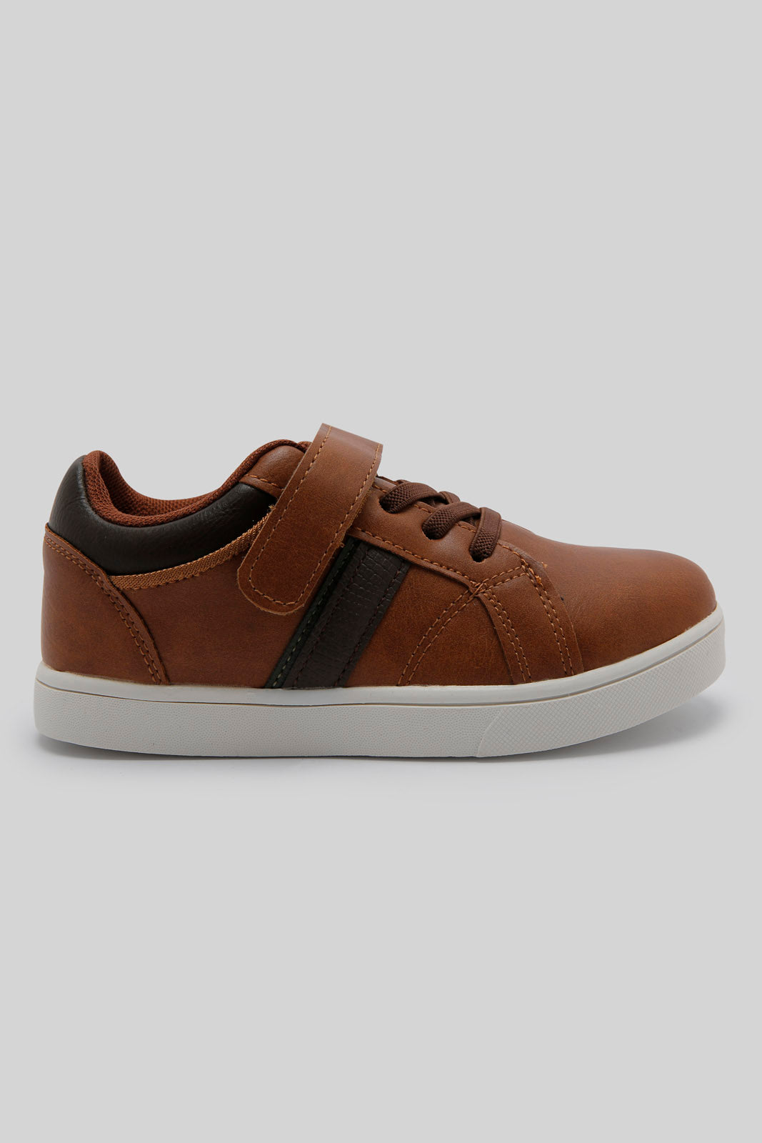 Redtag-Tan-Color-Block-Sneaker-BOY-Shoes,-Category:Shoes,-Colour:Tan,-Deals:New-In,-Filter:Boys-Footwear-(3-to-5-Yrs),-New-In-BOY-FOO,-Non-Sale,-Section:Boys-(0-to-14Yrs),-W22B-Boys-3 to 5 Years
