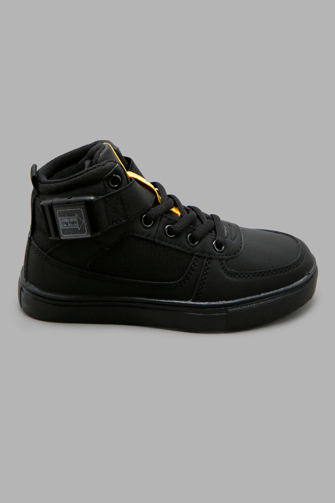 Redtag-Black-Triple-High-Top-Sneaker-BOY-Trainers,-Category:Trainers,-Colour:Black,-Deals:New-In,-Filter:Boys-Footwear-(3-to-5-Yrs),-New-In-BOY-FOO,-Non-Sale,-Section:Boys-(0-to-14Yrs),-W22A-Boys-3 to 5 Years